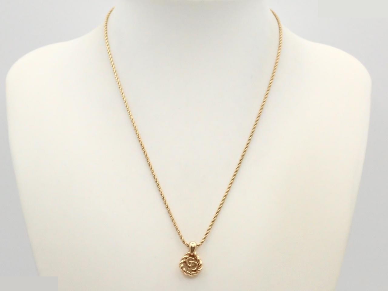 CD logo GP necklace, chain approximately 43cm — view 3
