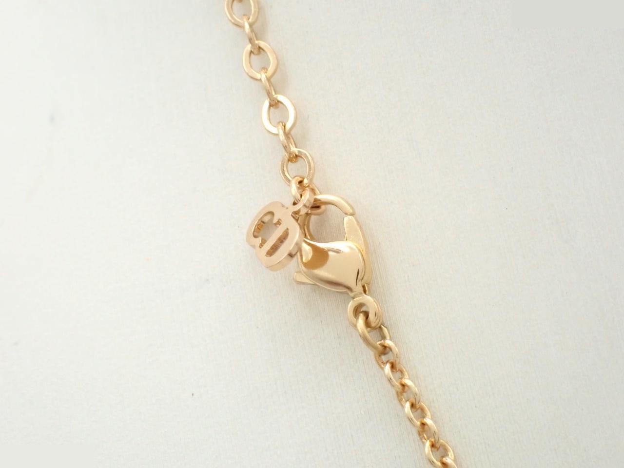 CD logo motif GP necklace, chain approximately 44cm — view 2