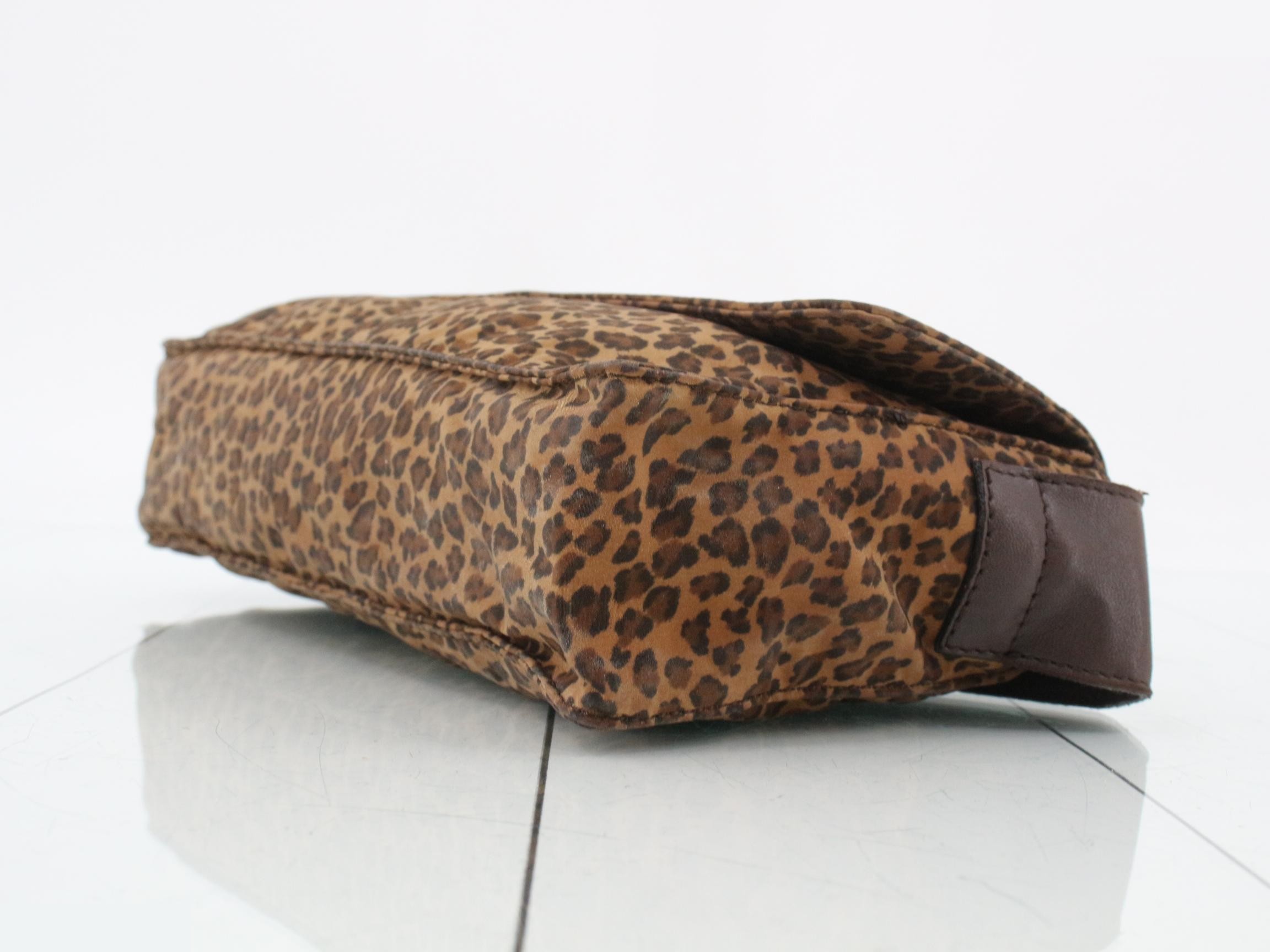 Leopard Leather Logo Shoulder Bag — view 6