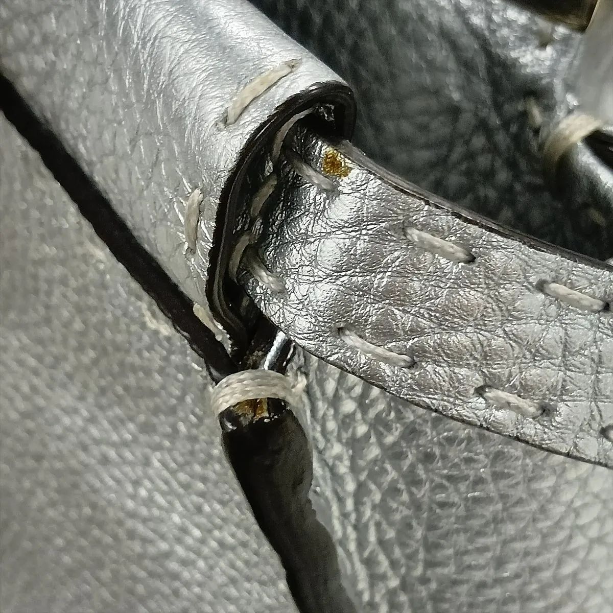 Selleria Mini Peekaboo Leather 2-Way Handbag, Silver 8BN244 — view 12
