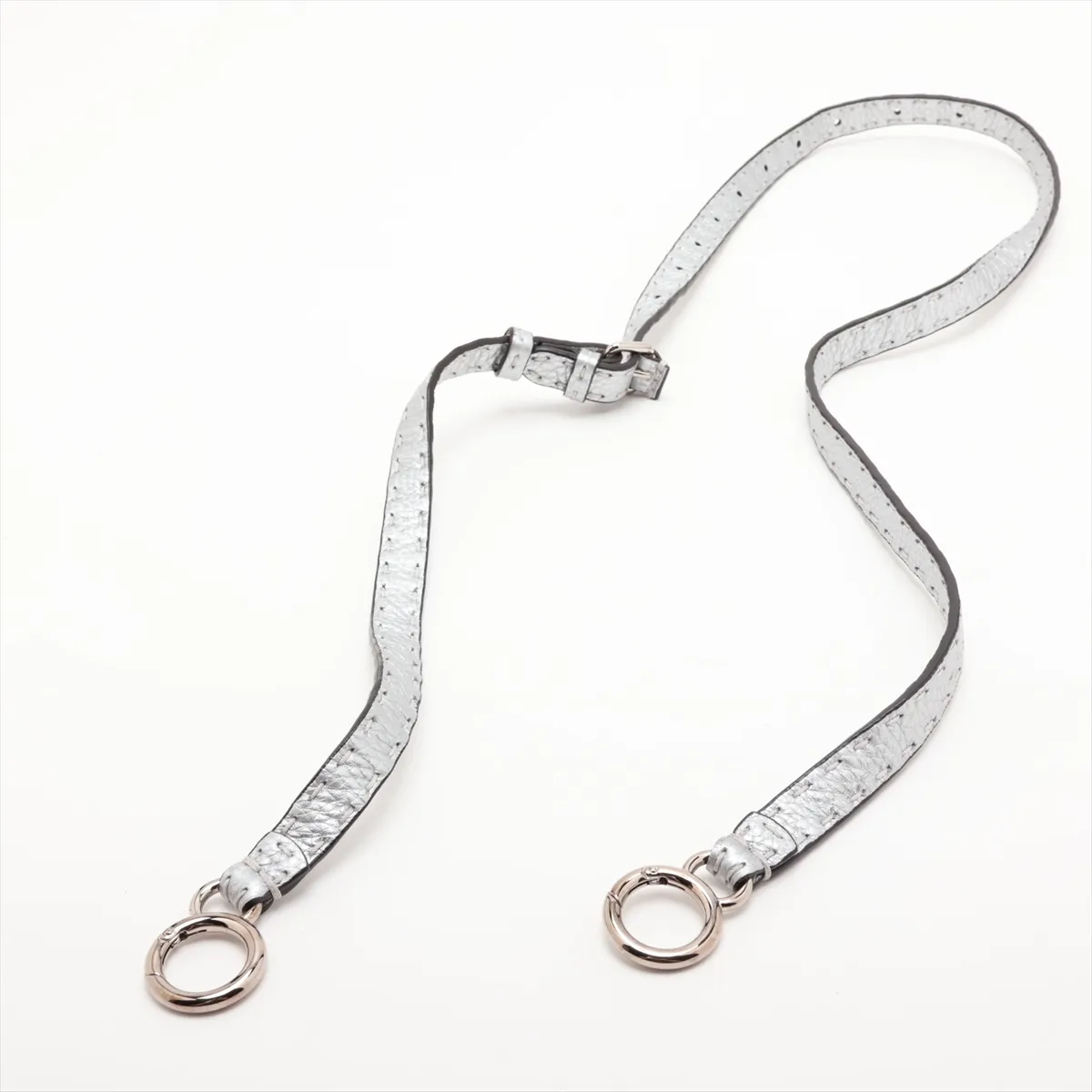 Selleria Mini Peekaboo Leather 2-Way Handbag, Silver 8BN244 — view 7