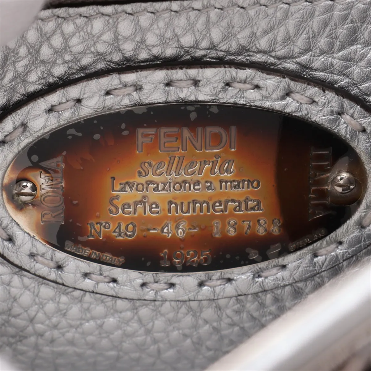 Selleria Mini Peekaboo Leather 2-Way Handbag, Silver 8BN244 — view 10