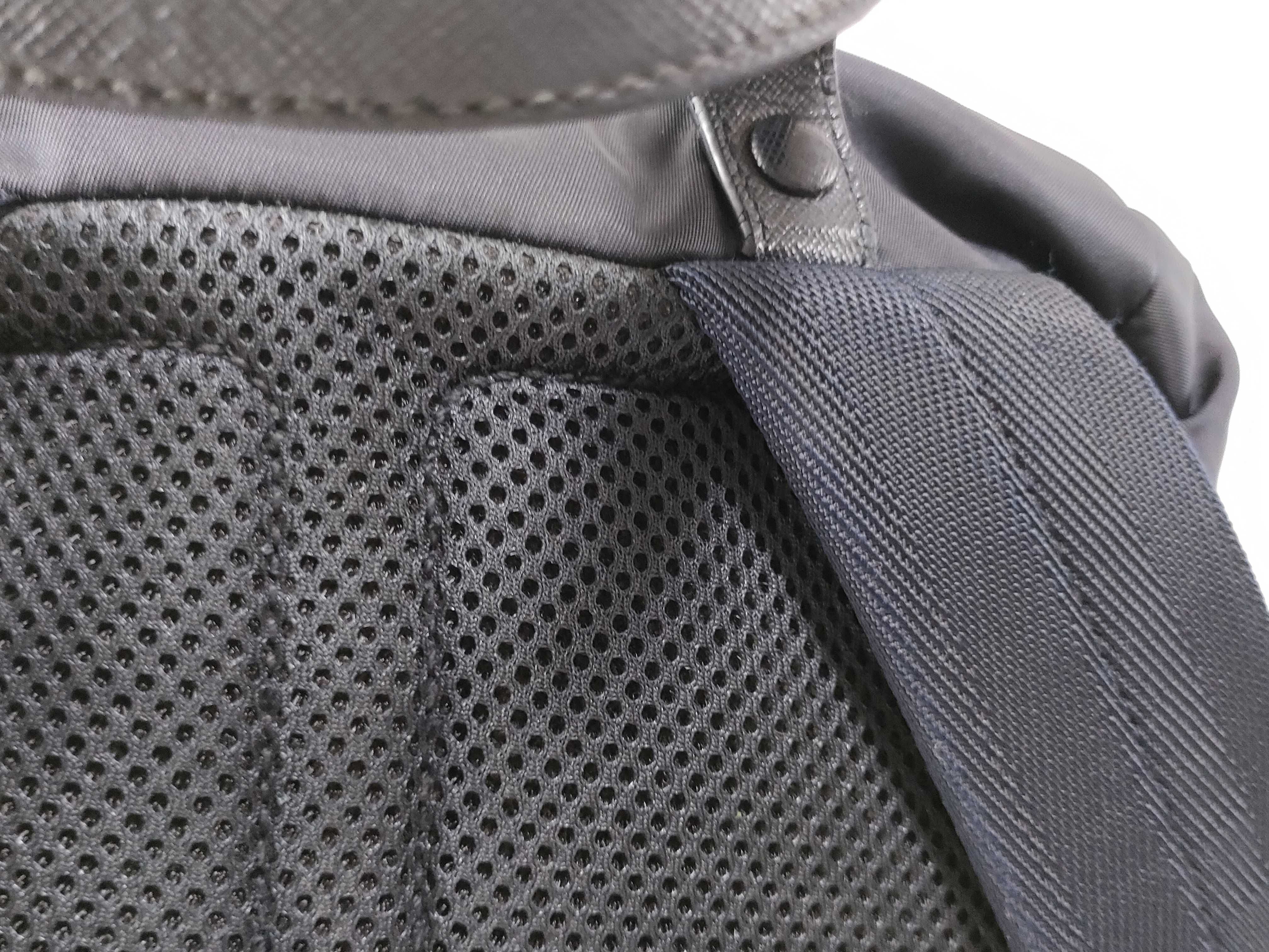 Tessuto Nylon x Leather Backpack/Rucksack, Black, 2VZ135 — view 4