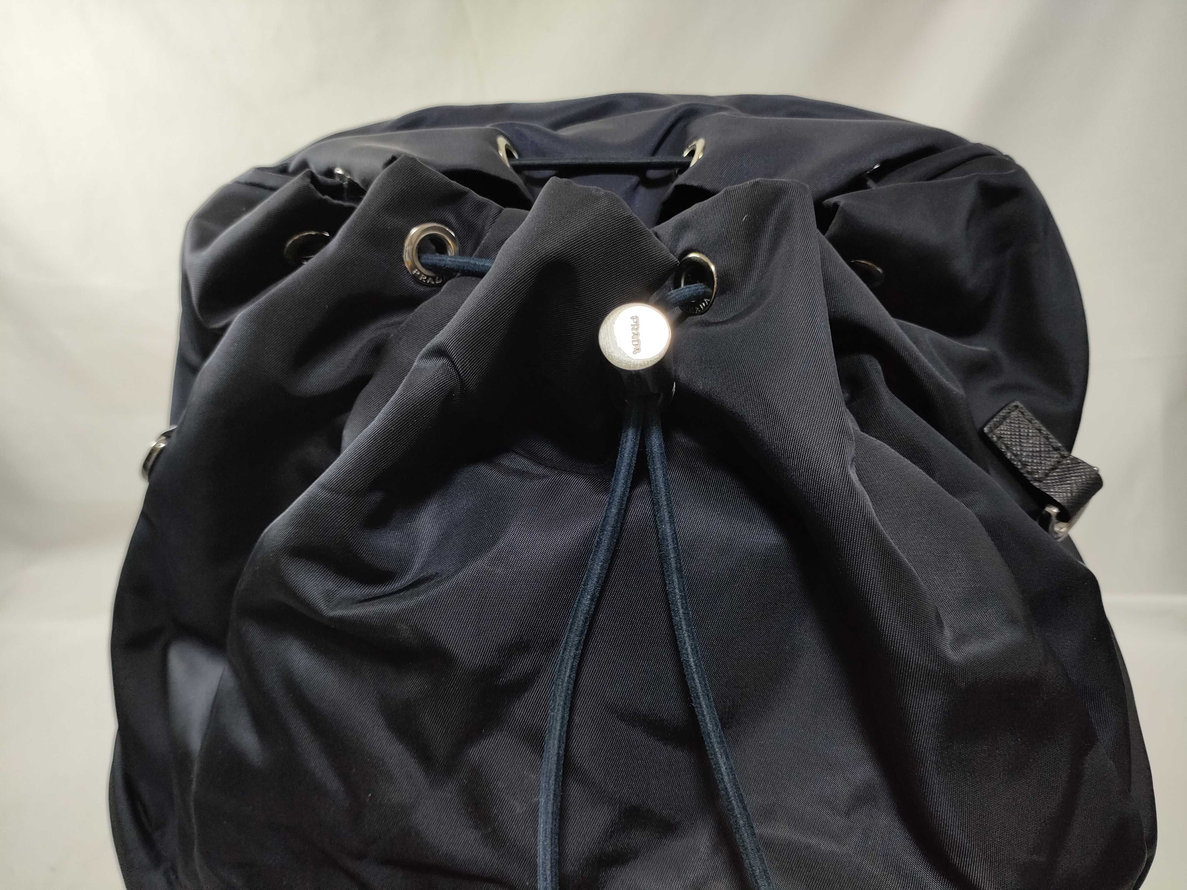 Tessuto Nylon x Leather Backpack/Rucksack, Black, 2VZ135 — view 9