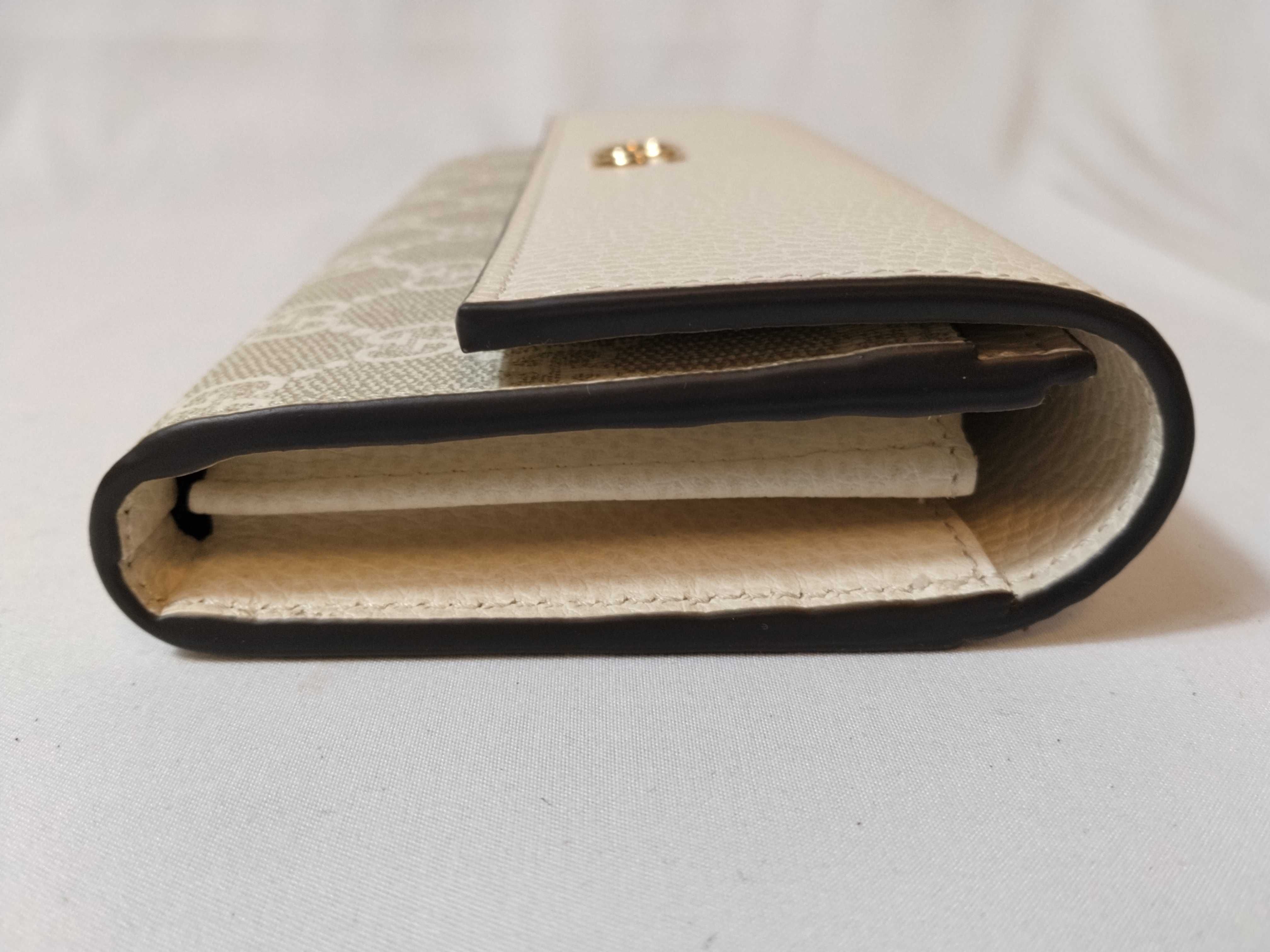 GG Supreme Petite Marmont Long Wallet, PVC, White, 456116 — view 5