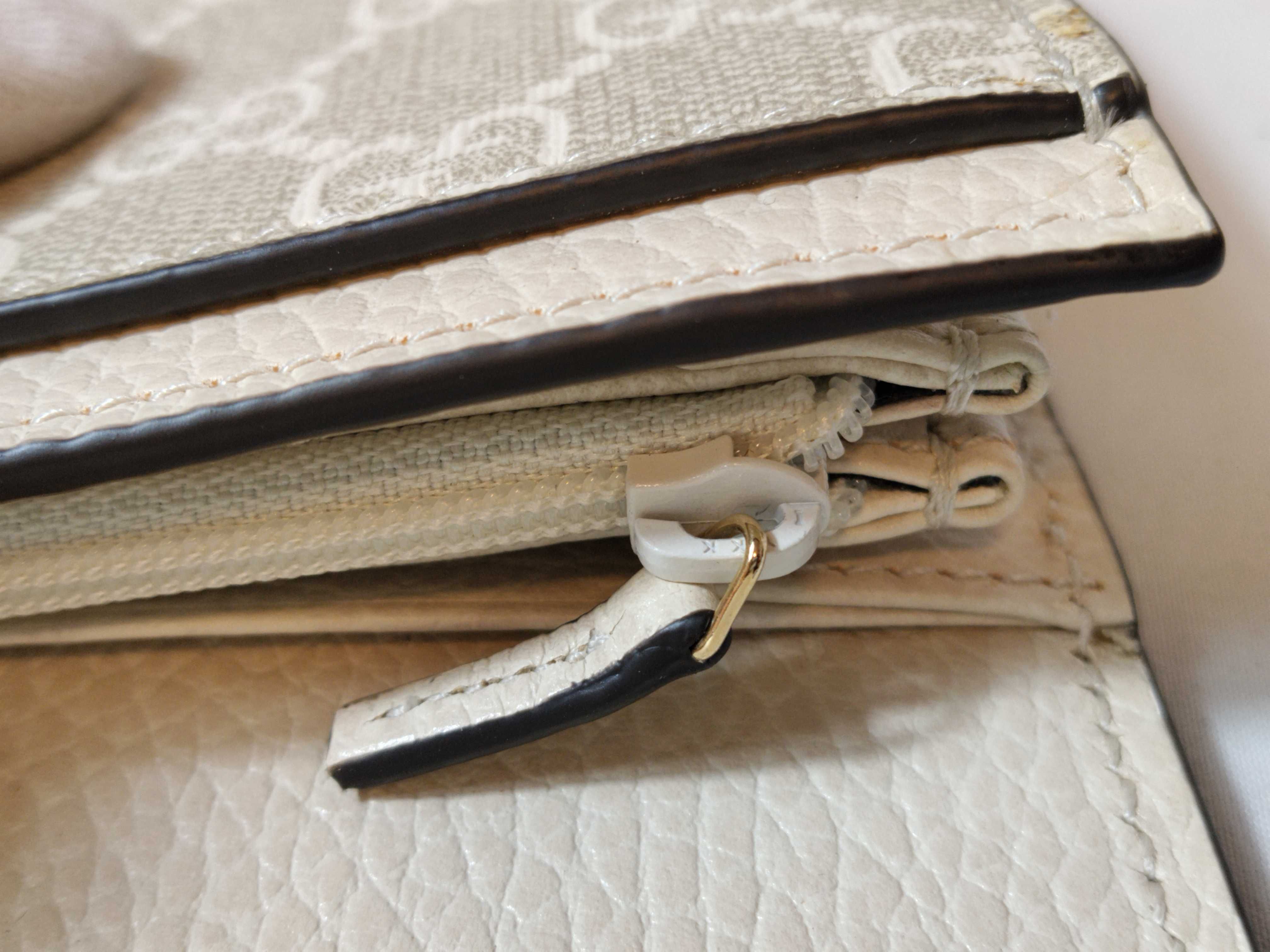 GG Supreme Petite Marmont Long Wallet, PVC, White, 456116 — view 8