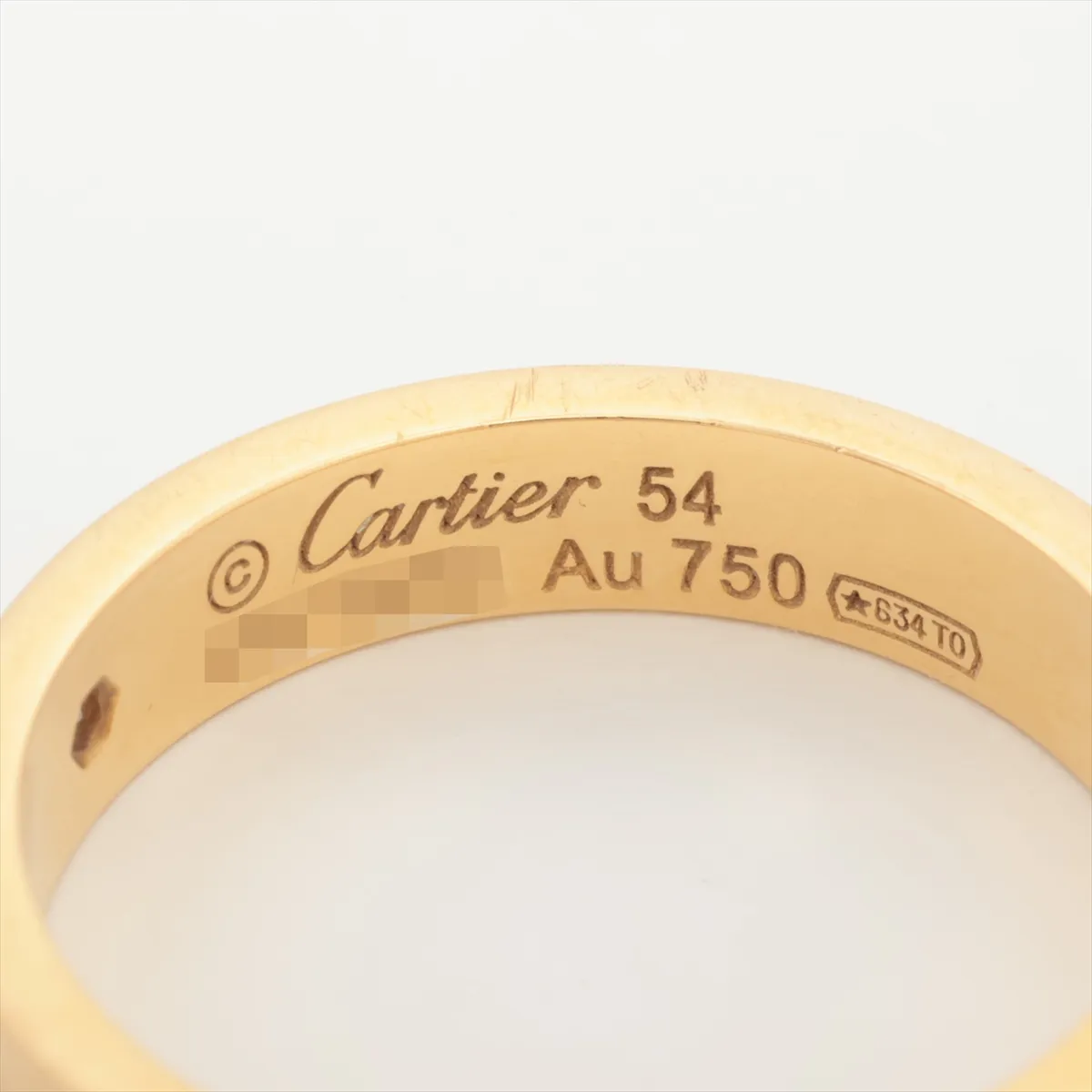 Mini Love 1P Diamond Ring 750 (YG) 5.0g 54 YR1472 (Dents) — view 3