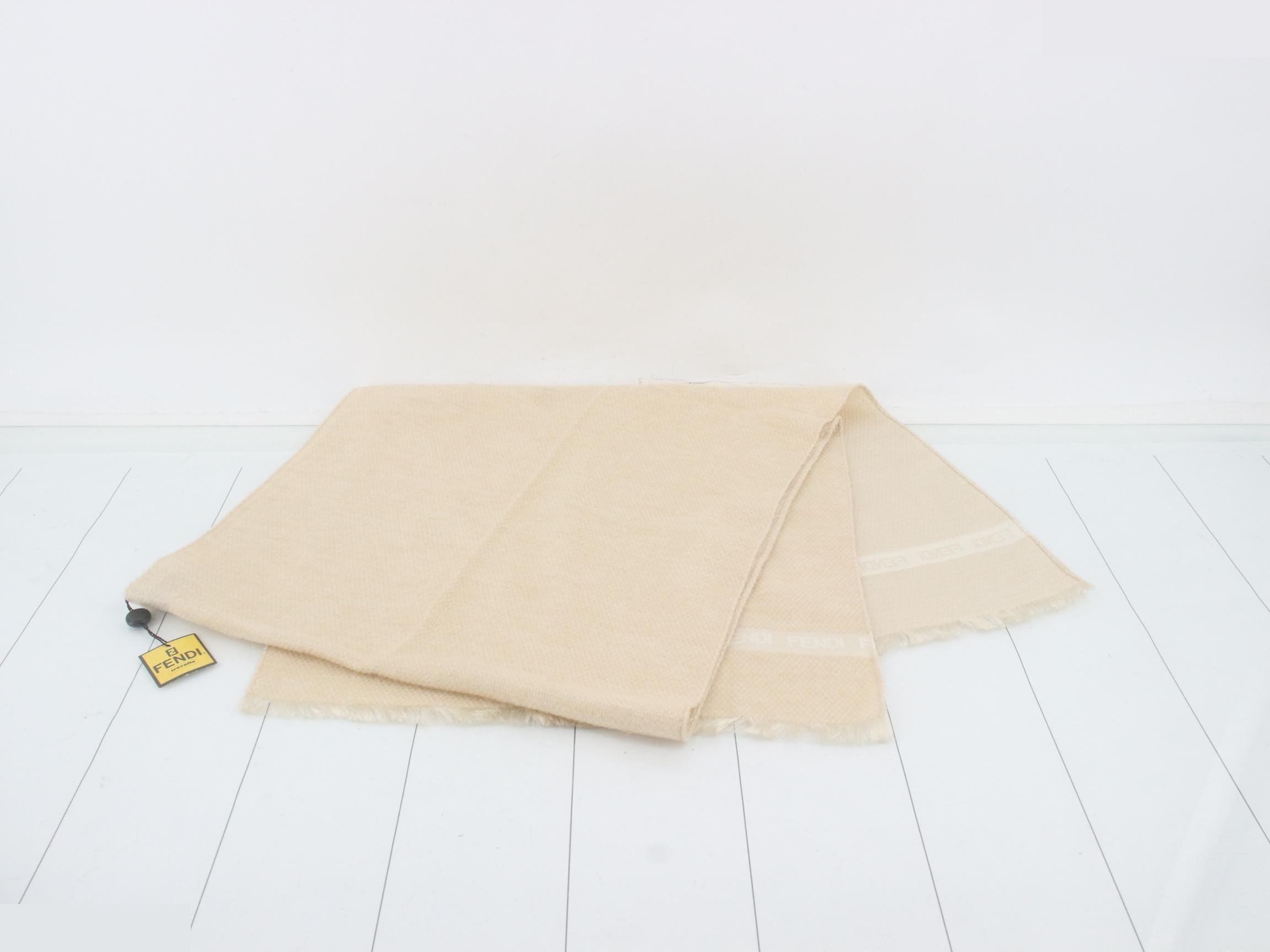 New with tags, Fendi logo scarf — view 3