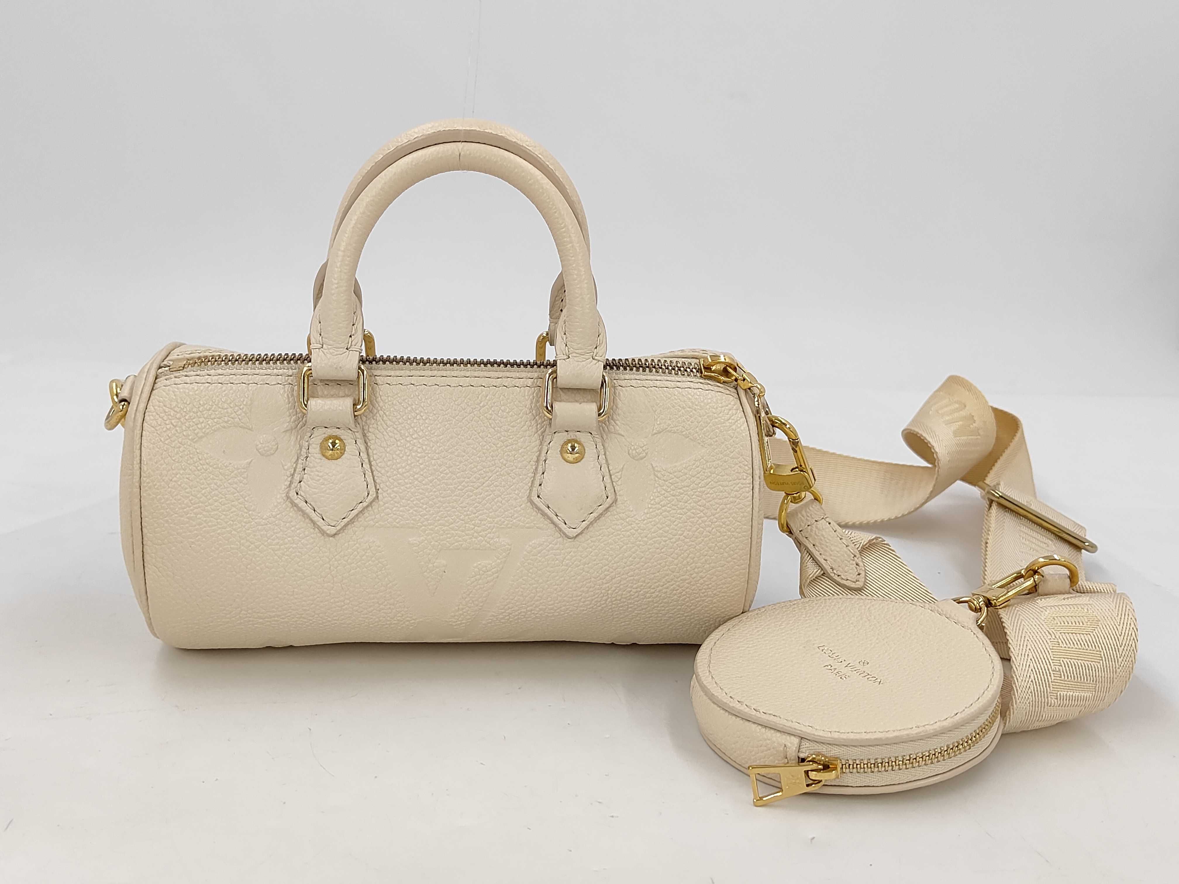 Monogram Empreinte M45980 Papillon BB White Shoulder Bag