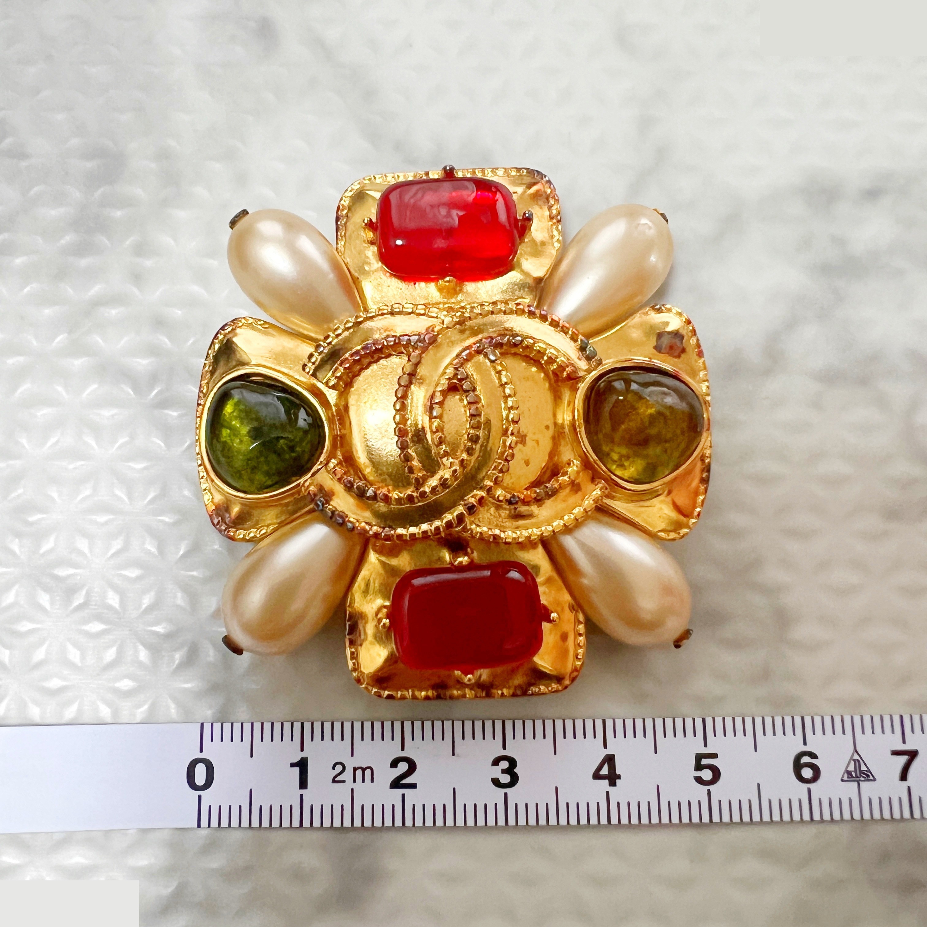 97A Colored Stone Coco Mark Brooch — view 8