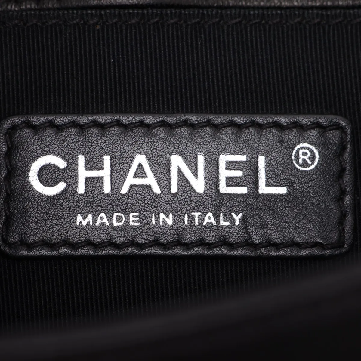 Boy Chanel 25 Lambskin Chain Shoulder Bag, Black with Gunmetal Hardware, 18379612, Serial Number 18, A67086 — view 8