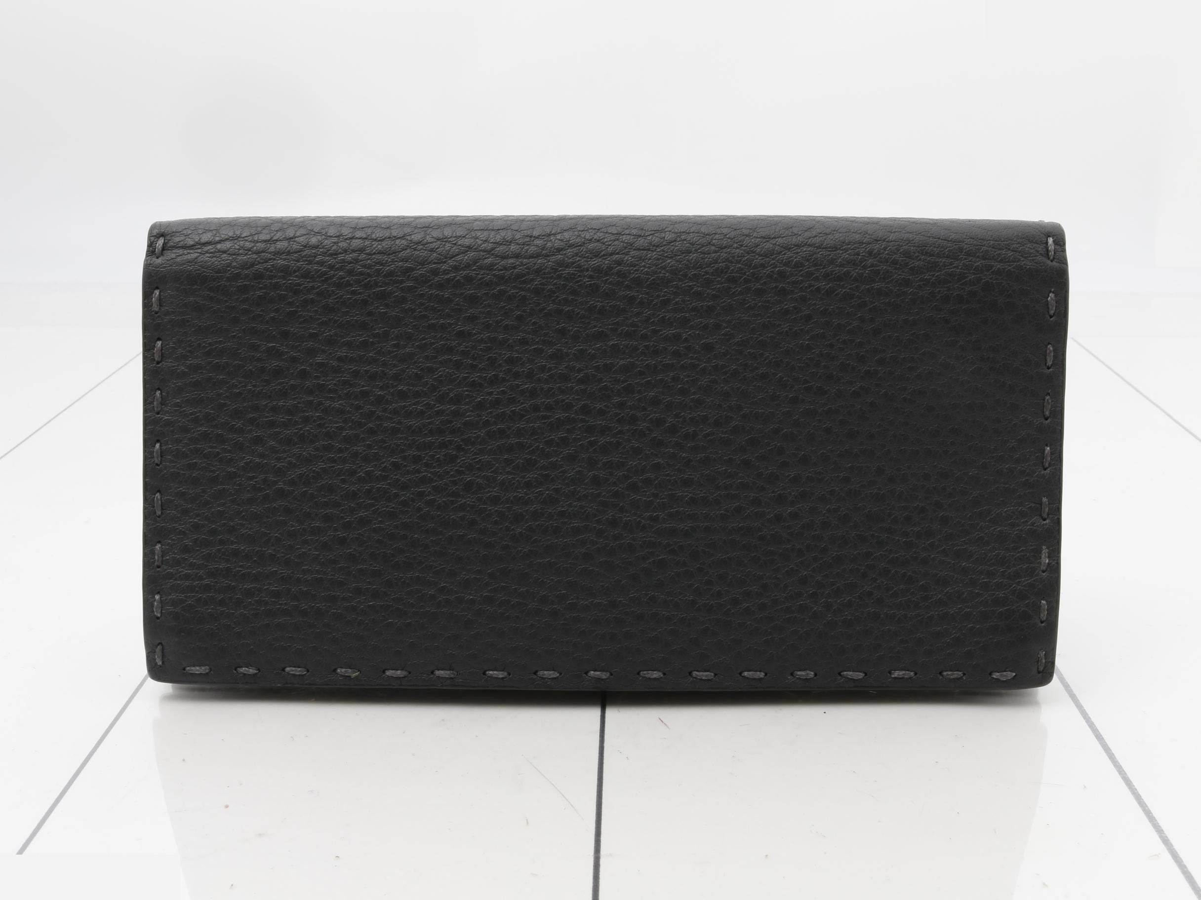 Selleria Bi-fold Long Wallet, Gray Leather — view 2