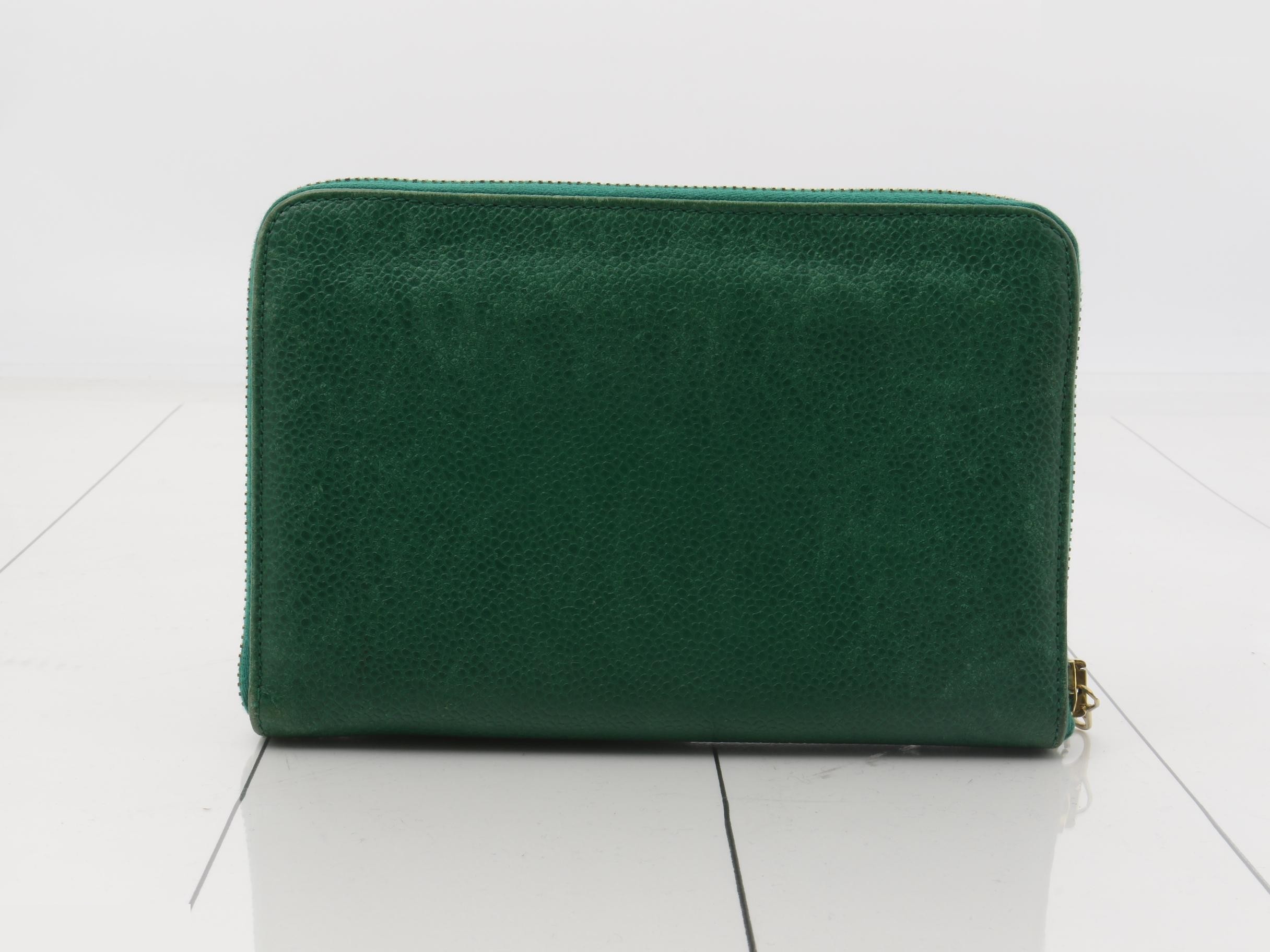Coco Mark Zippy Wallet (Green) — view 2
