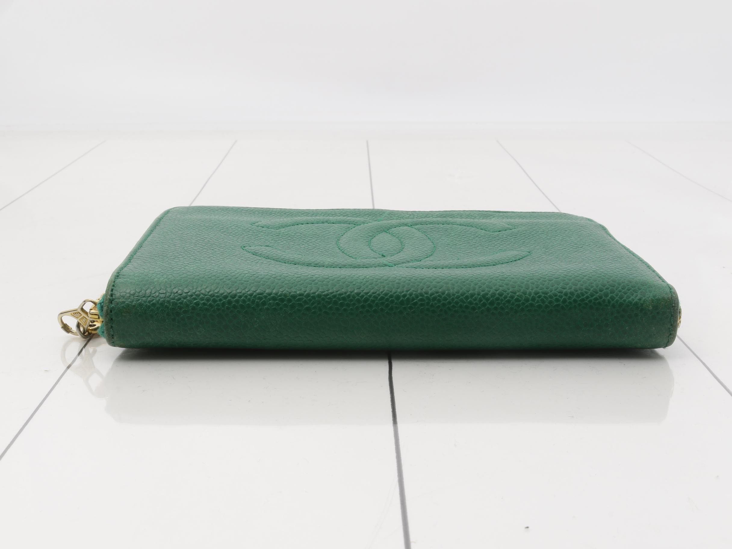 Coco Mark Zippy Wallet (Green) — view 3
