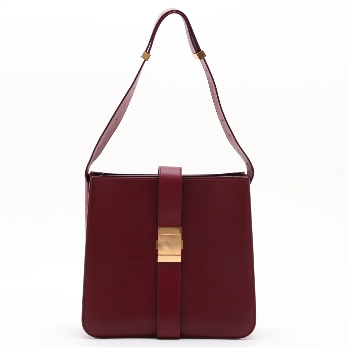 Marie Leather Shoulder Bag, Bordeaux