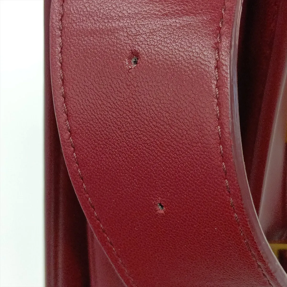 Marie Leather Shoulder Bag, Bordeaux — view 14