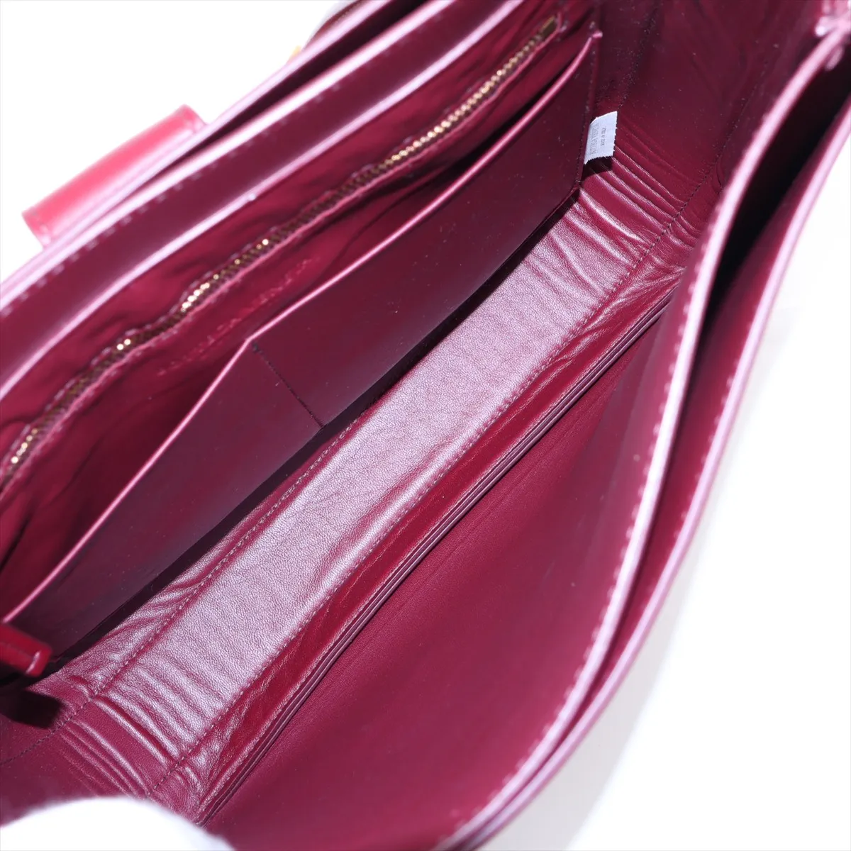 Marie Leather Shoulder Bag, Bordeaux — view 6