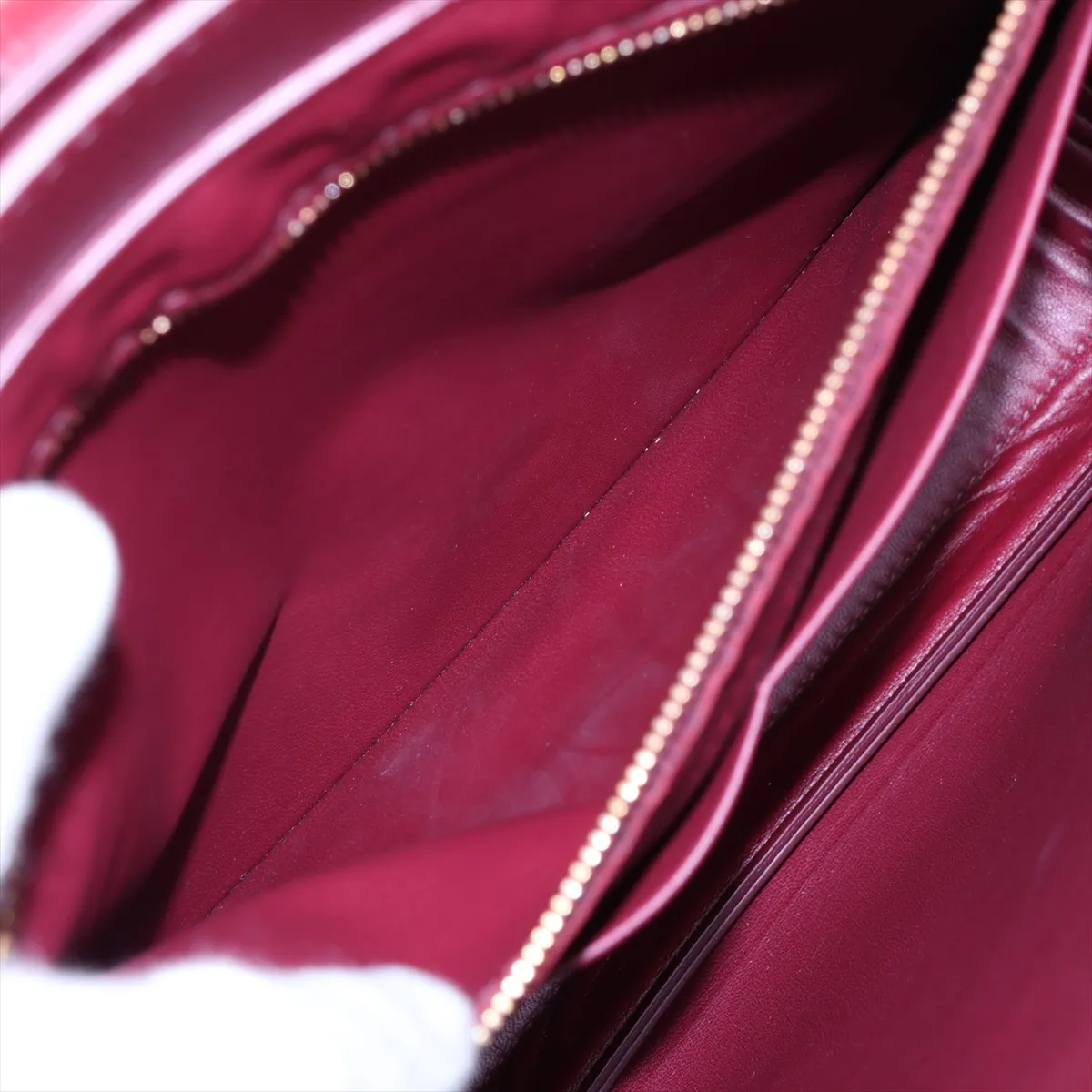 Marie Leather Shoulder Bag, Bordeaux — view 7