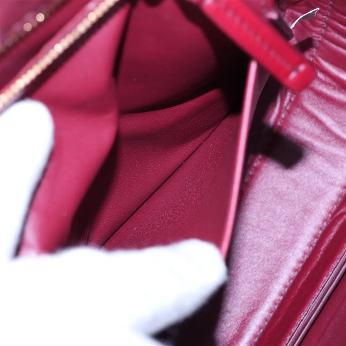 Marie Leather Shoulder Bag, Bordeaux — view 9
