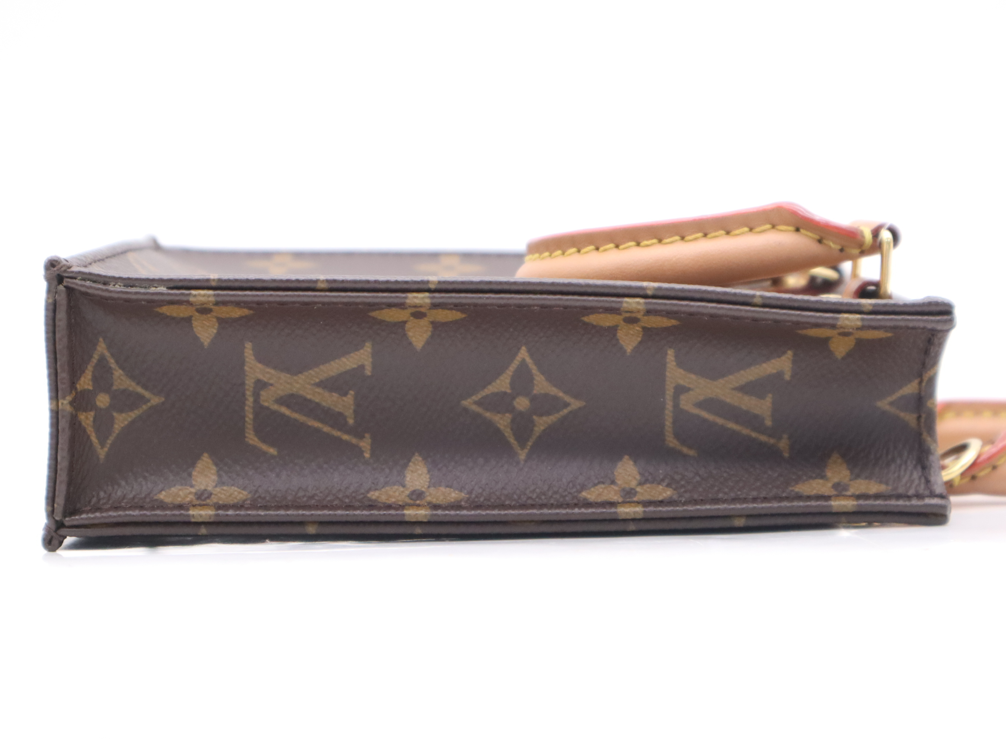 M69442 Monogram Petite Sac Plat Shoulder Bag with Shoulder Strap (RFID detected) — view 5