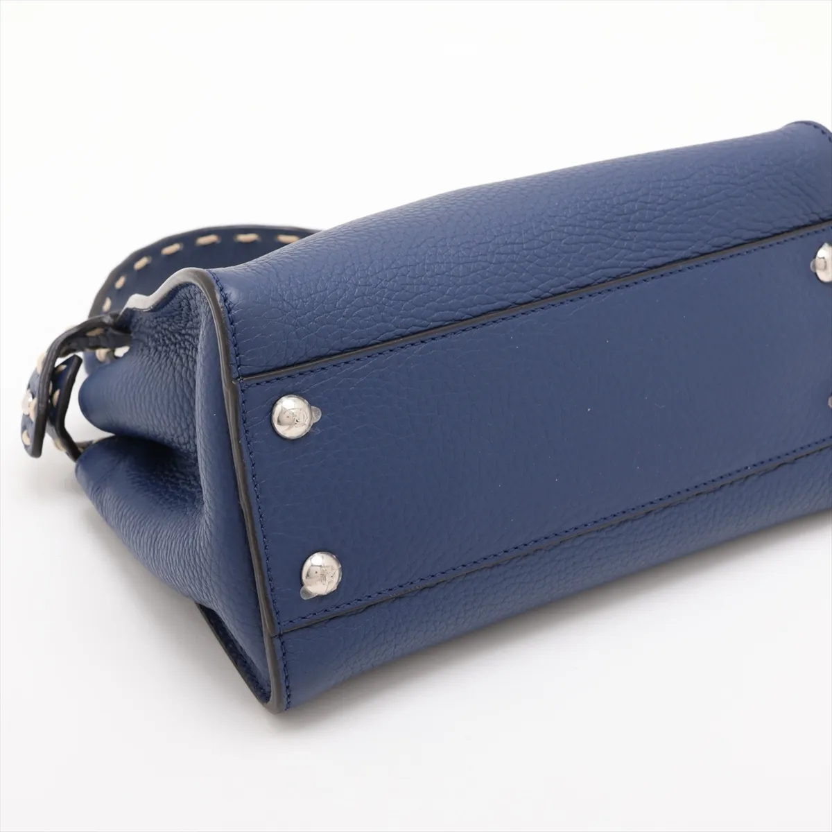 Selleria Mini Peekaboo Leather 2-Way Handbag, Blue 8BN244 — view 4