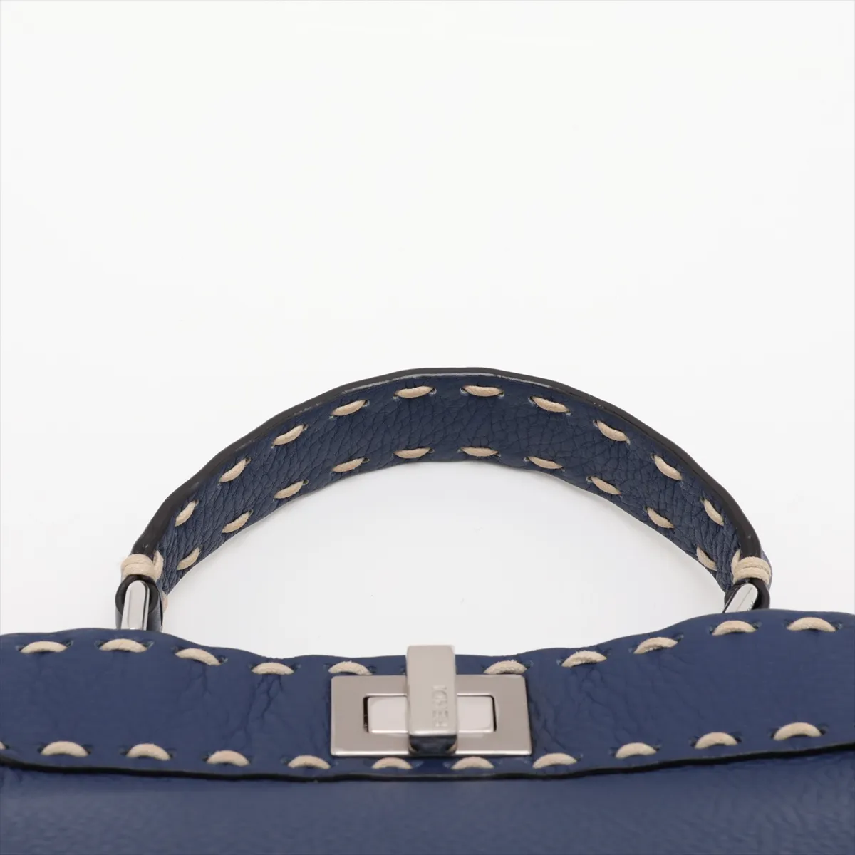 Selleria Mini Peekaboo Leather 2-Way Handbag, Blue 8BN244 — view 6