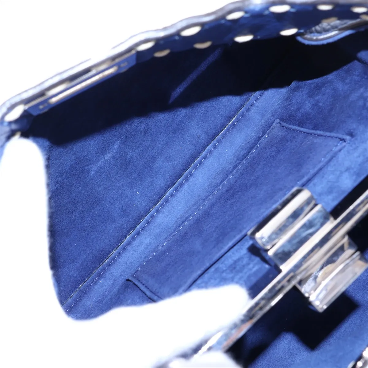 Selleria Mini Peekaboo Leather 2-Way Handbag, Blue 8BN244 — view 9
