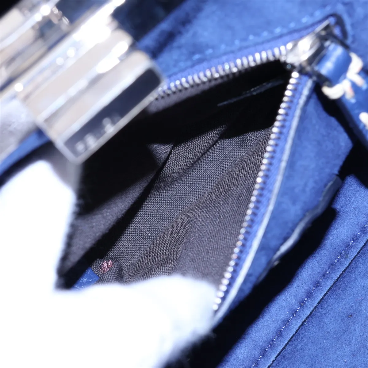 Selleria Mini Peekaboo Leather 2-Way Handbag, Blue 8BN244 — view 10