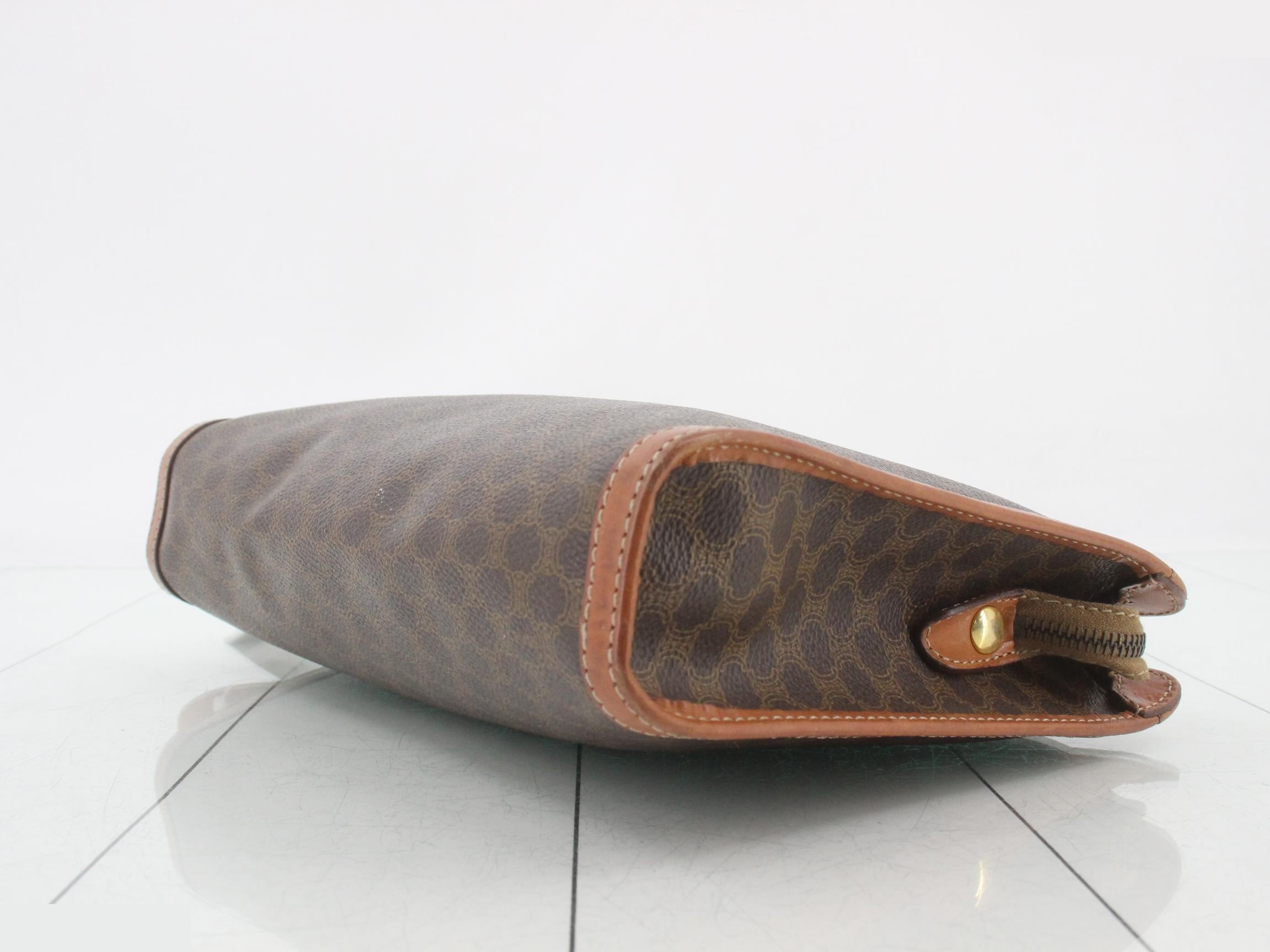 Macadam Clutch Bag, PVC/Leather, Brown — view 6