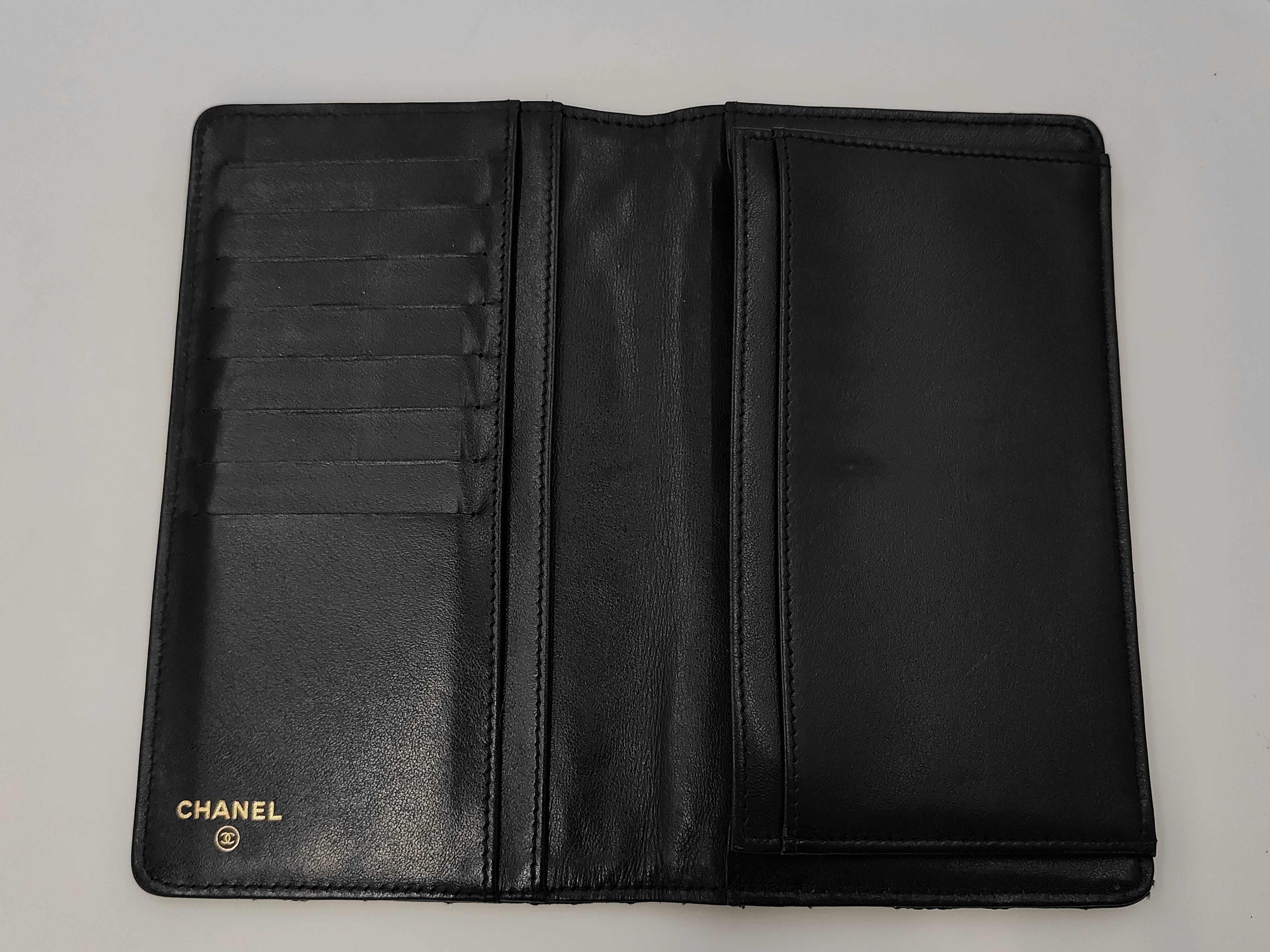 Black Lambskin Camellia Wallet (Serial Number 26) — view 4