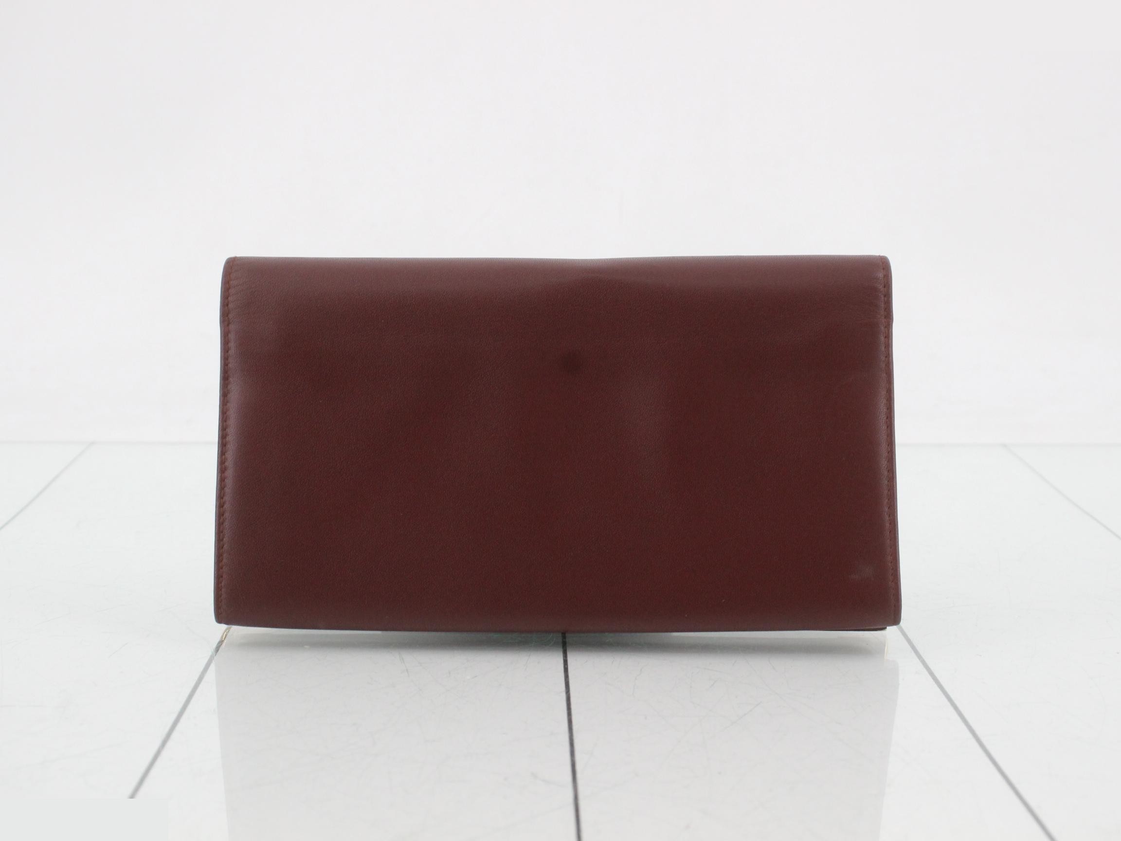 Mustline Leather Red Clasp Long Wallet — view 2