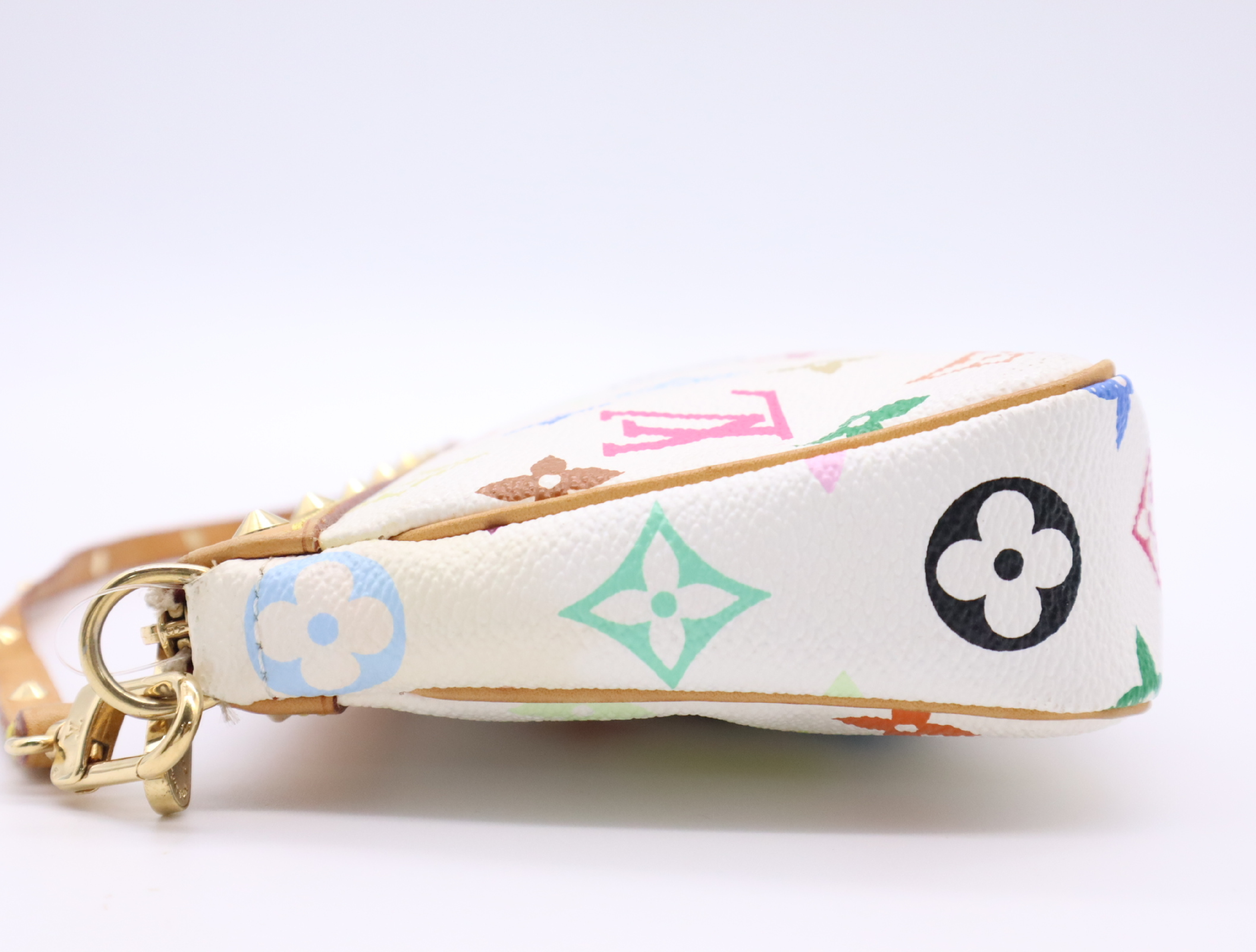 M92649 Multicolor Pochette Accessoires Blanc Pouch — view 3