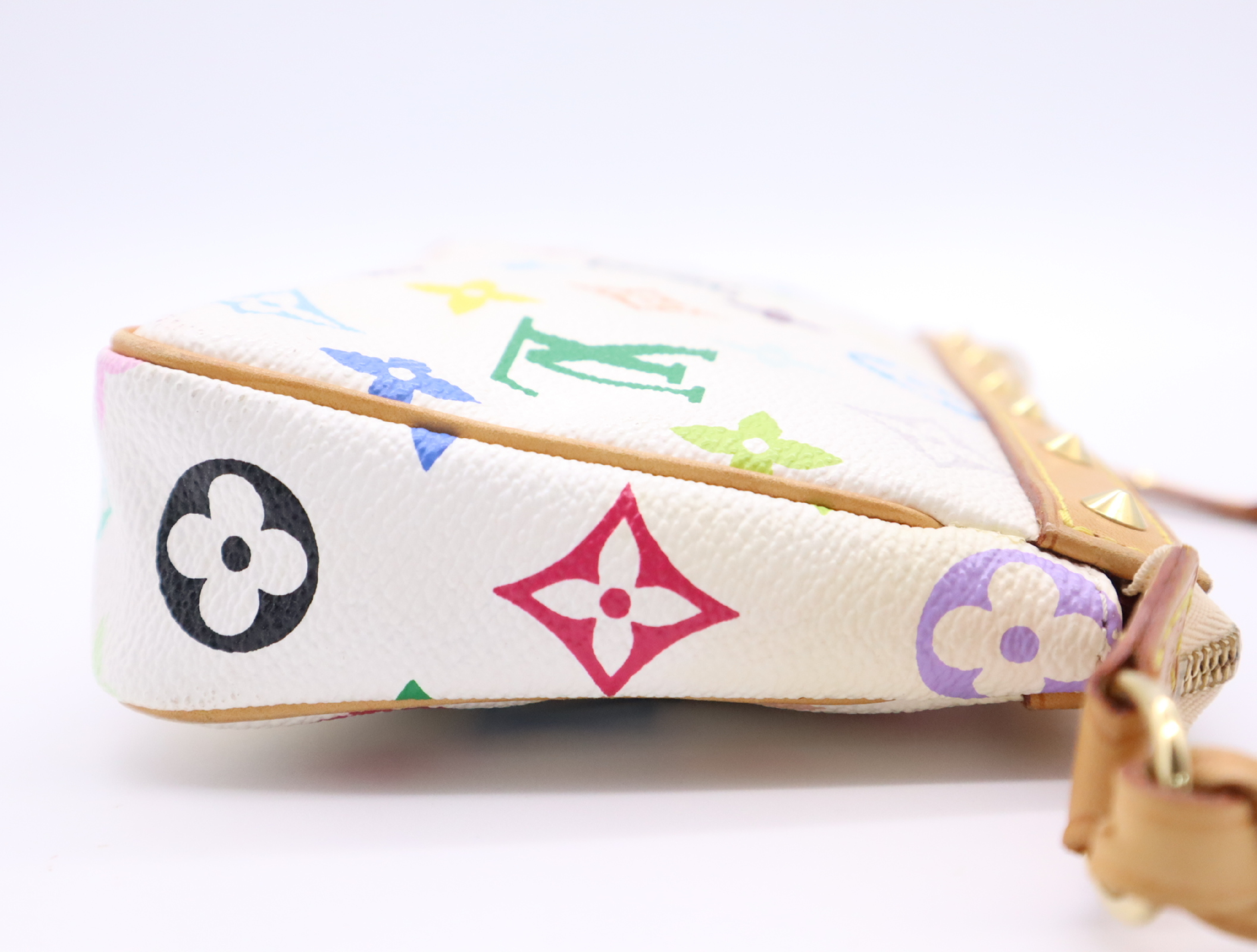 M92649 Multicolor Pochette Accessoires Blanc Pouch — view 5