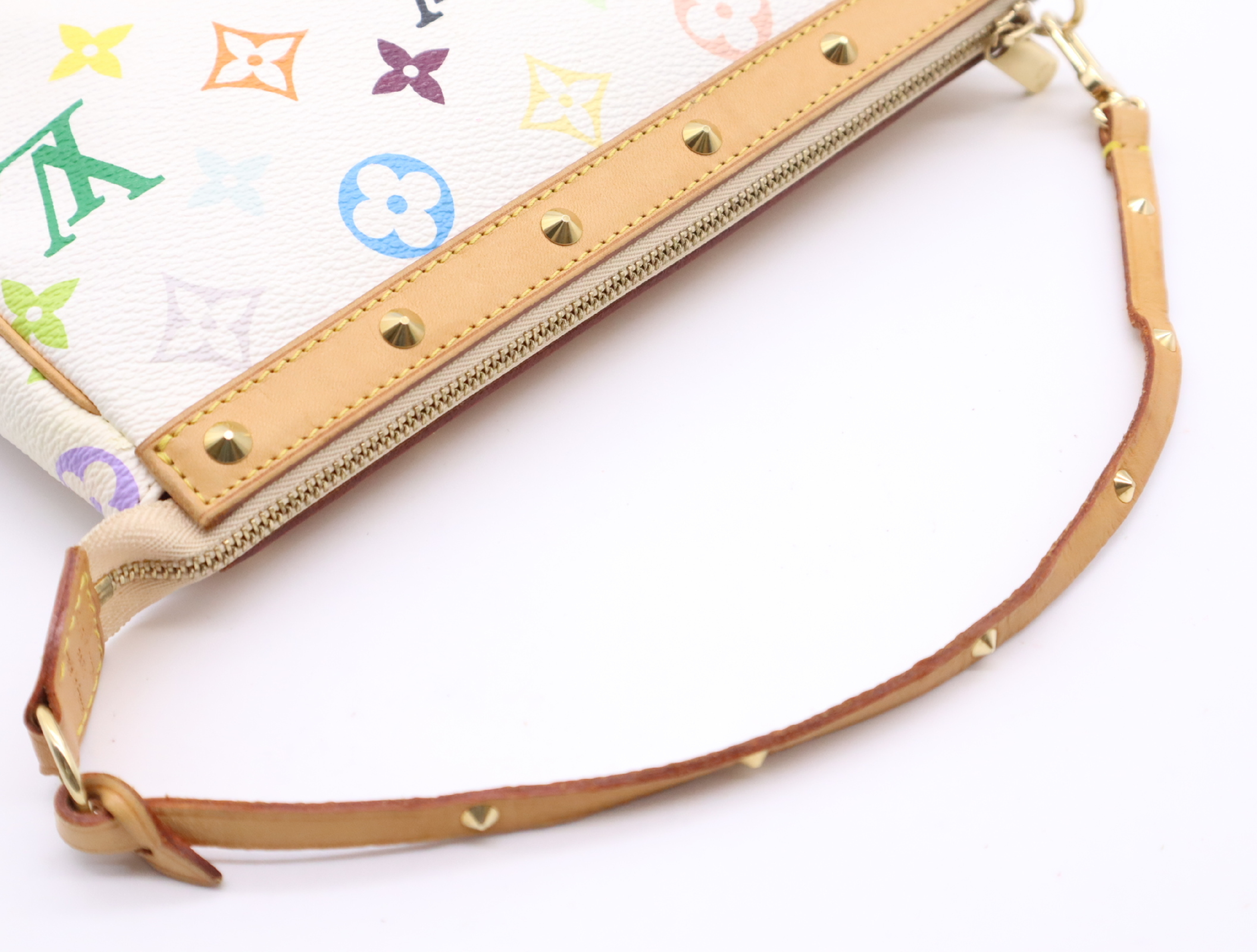 M92649 Multicolor Pochette Accessoires Blanc Pouch — view 10