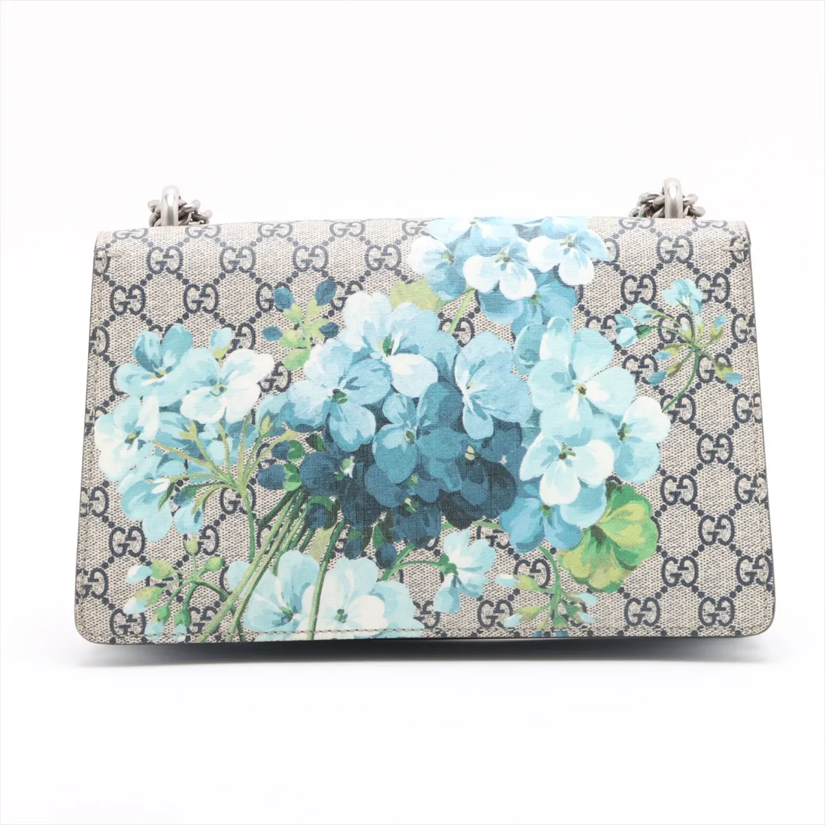 GG Supreme Dionysus PVC x Leather Chain Shoulder Bag Navy x Beige 400249 — view 2