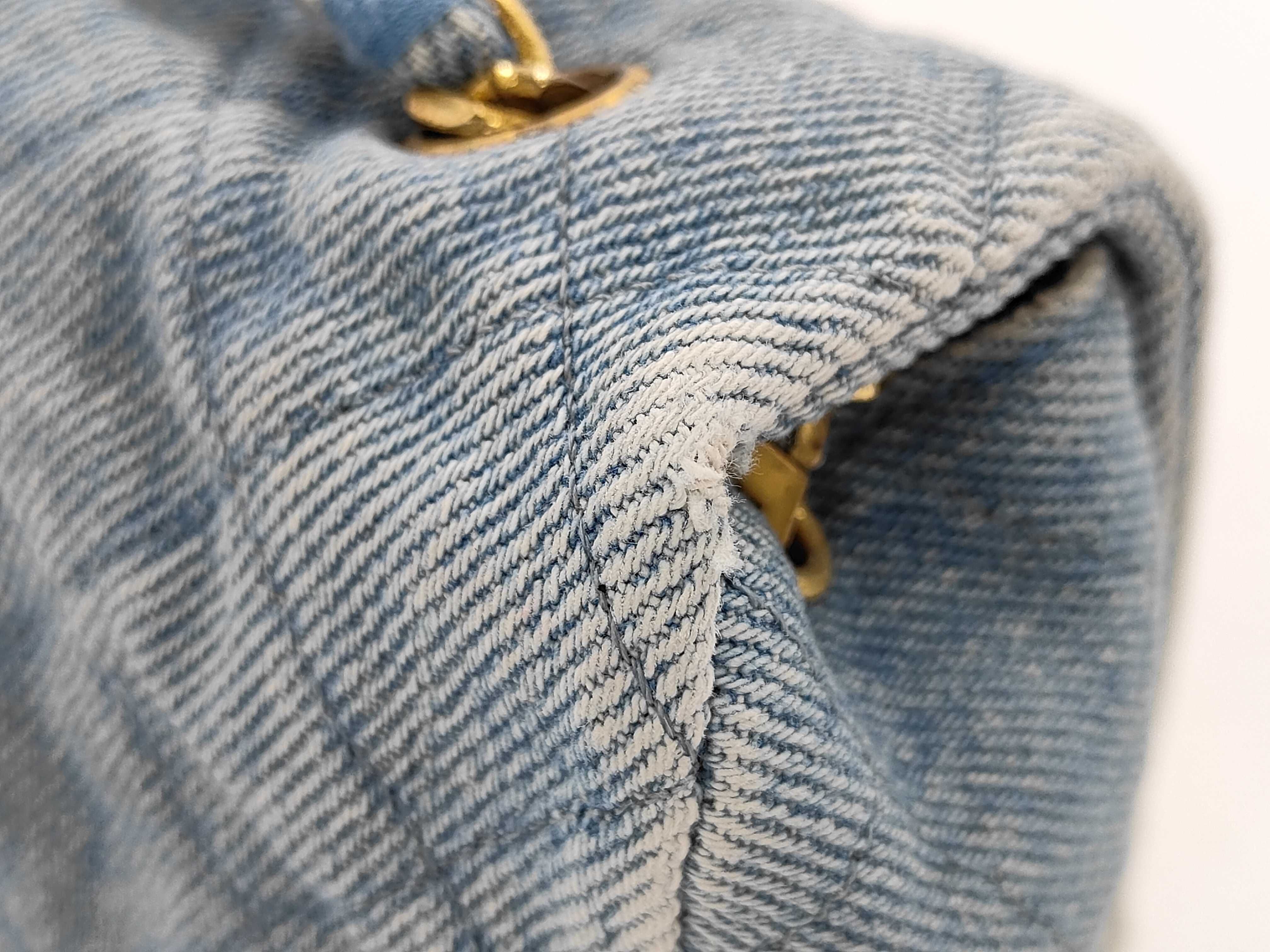 Matelassé Chain Shoulder Bag Denim Shoulder Bag — view 13