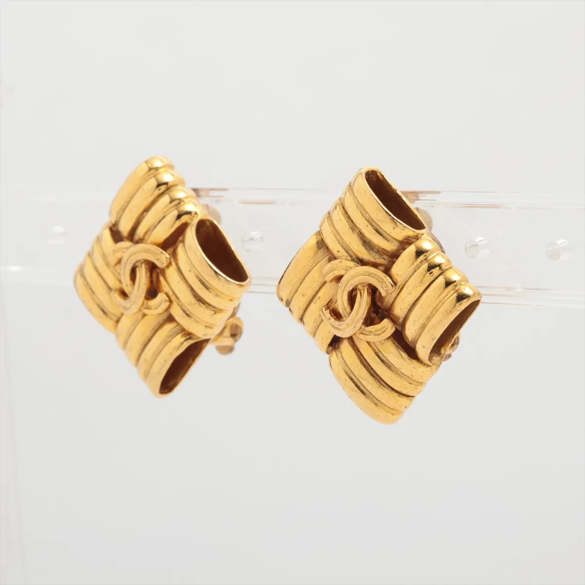 Cocomark 96P earrings (for both ears) GP gold dents, — view 3