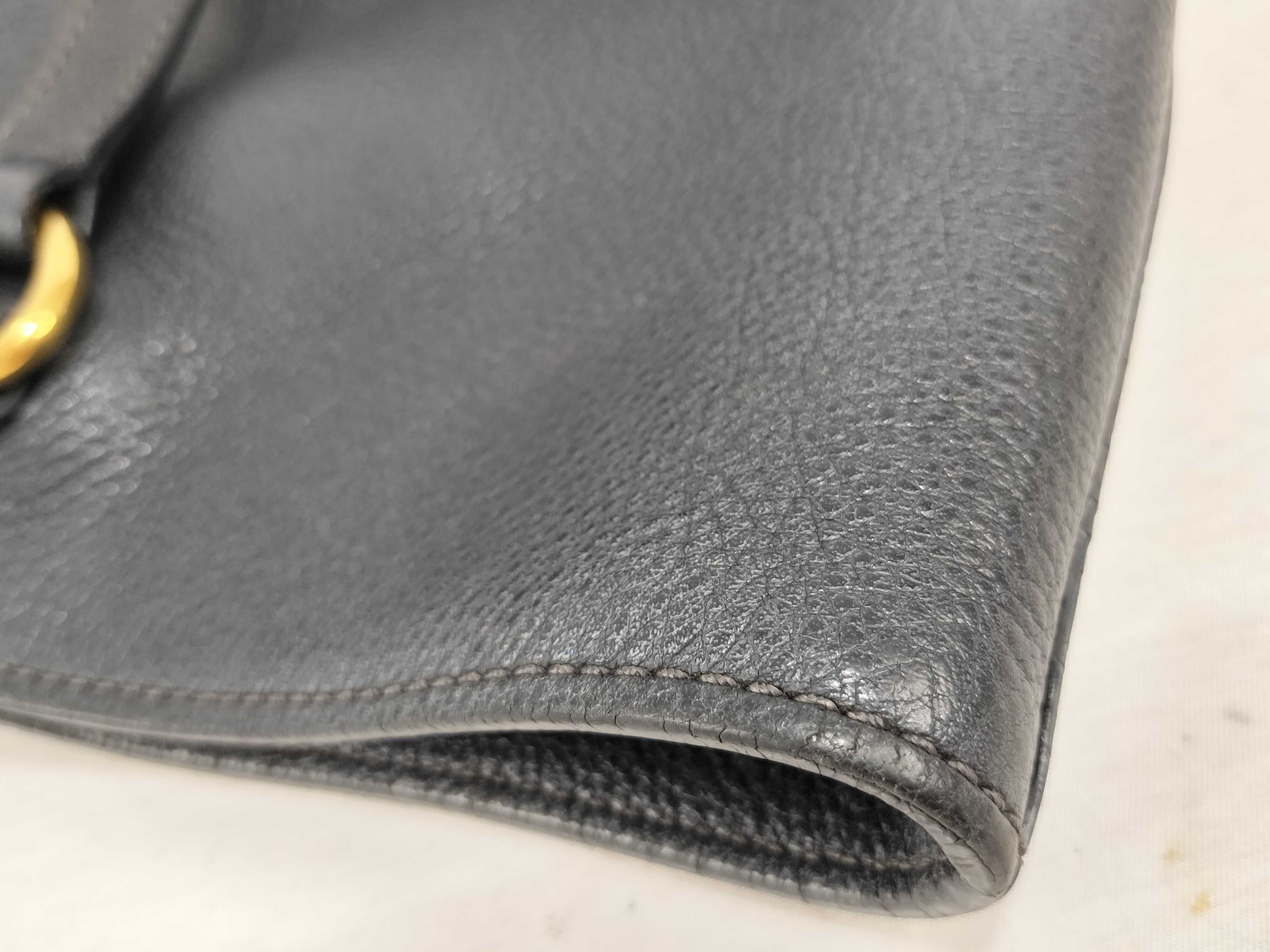 Vitello Daino Black Tote Bag — view 14
