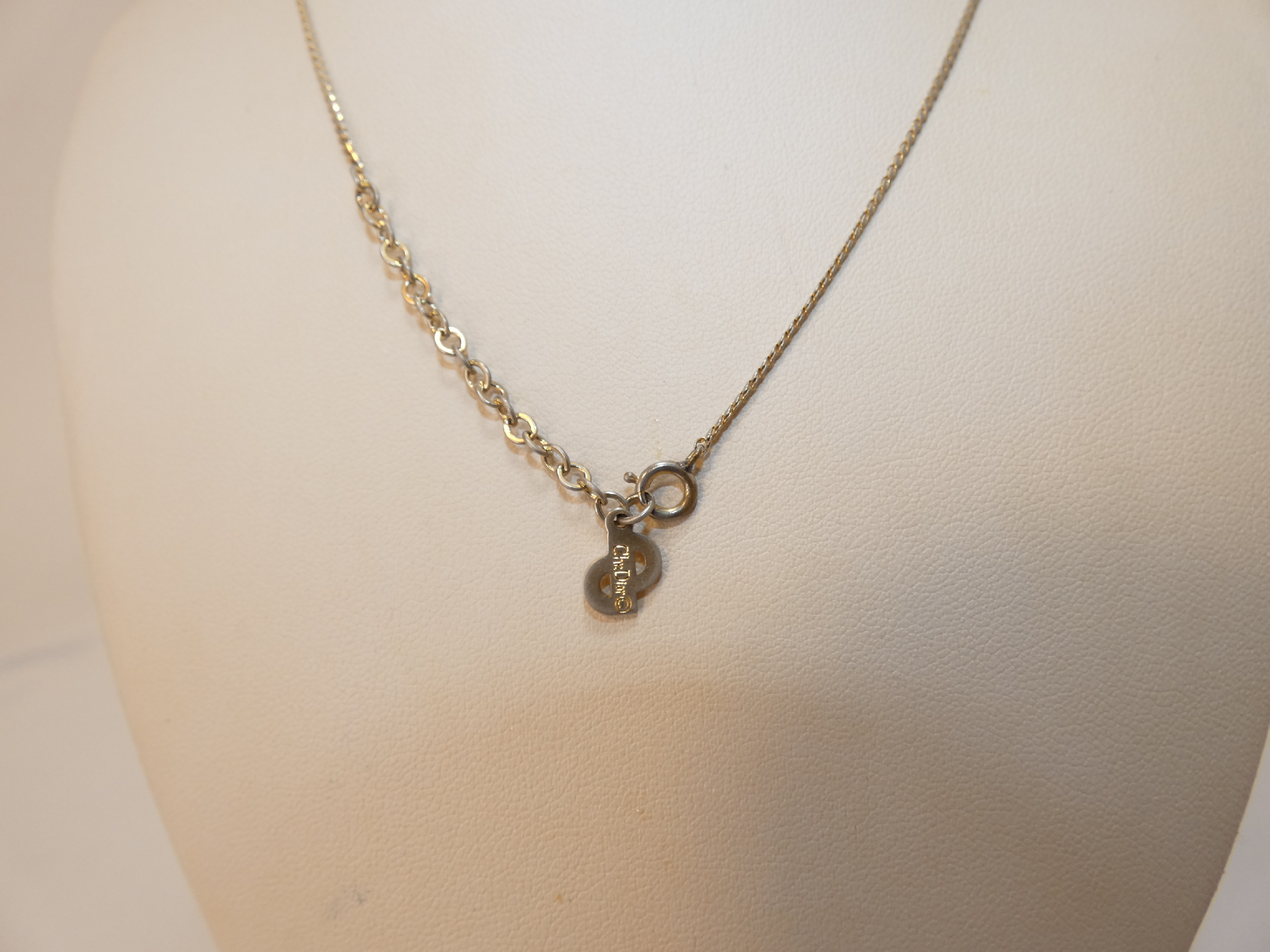 CD Rhinestone GP Necklace — view 3