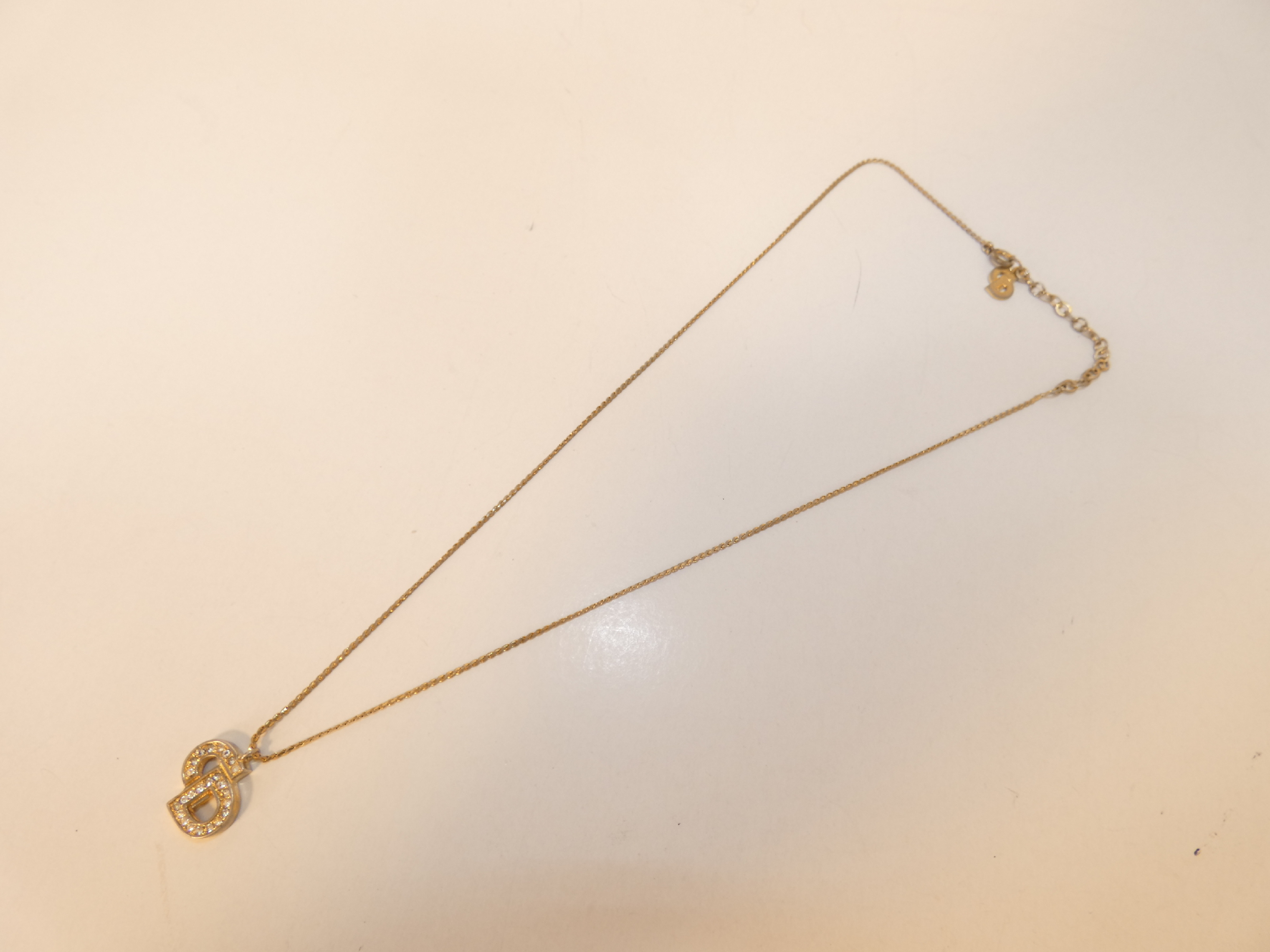 CD Rhinestone GP Necklace — view 4