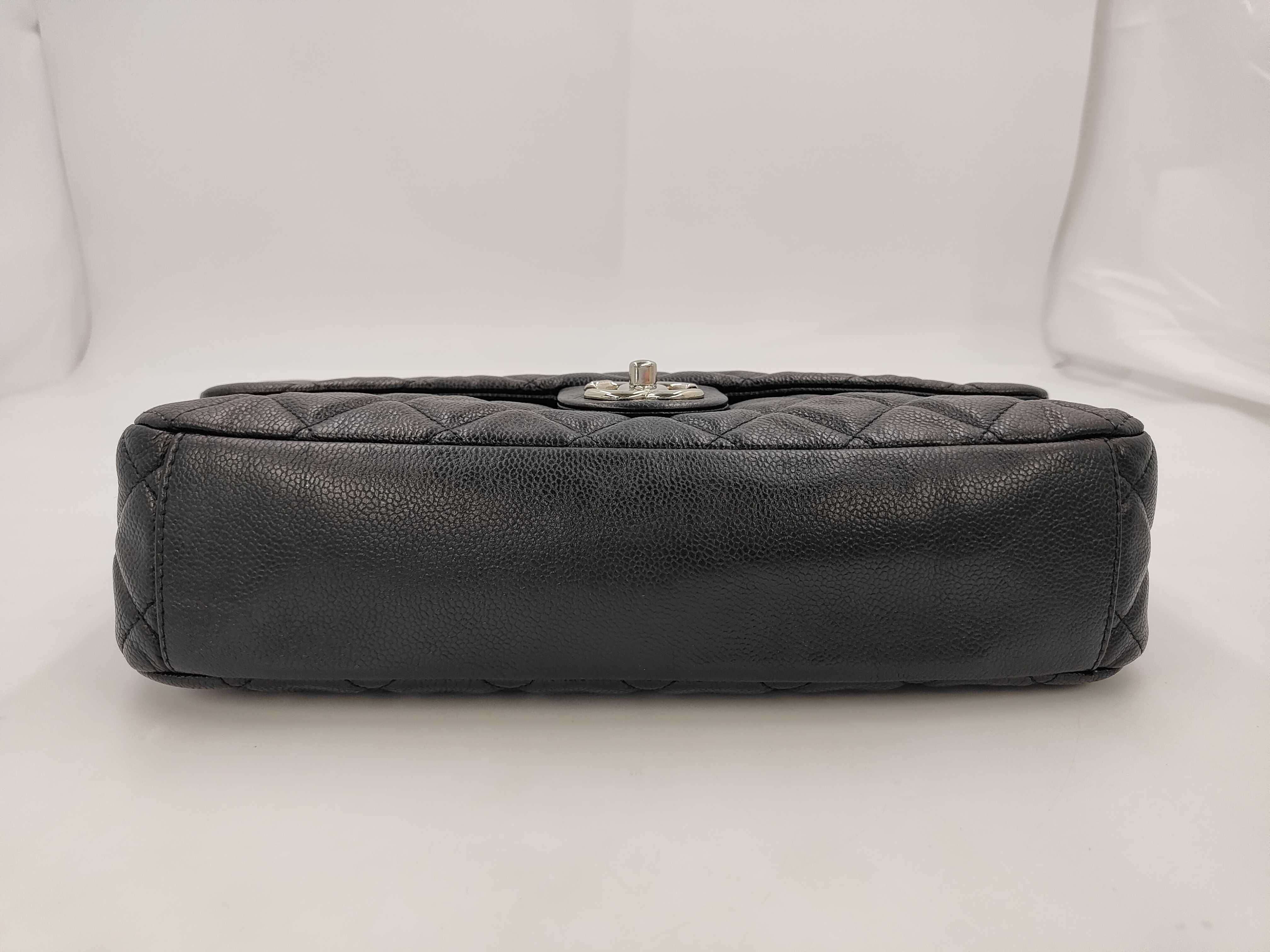 Matelassé Caviar Skin Chain Shoulder Bag with Coco Mark — view 4