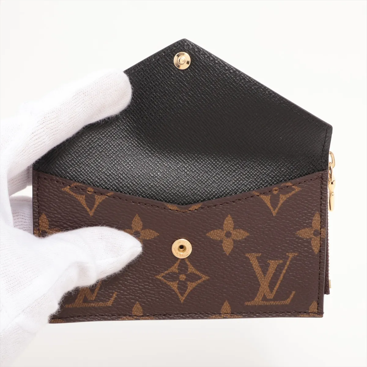 Monogram Portecarte Verso M69431 Black x Brown Coin Case (RFID detected) — view 3