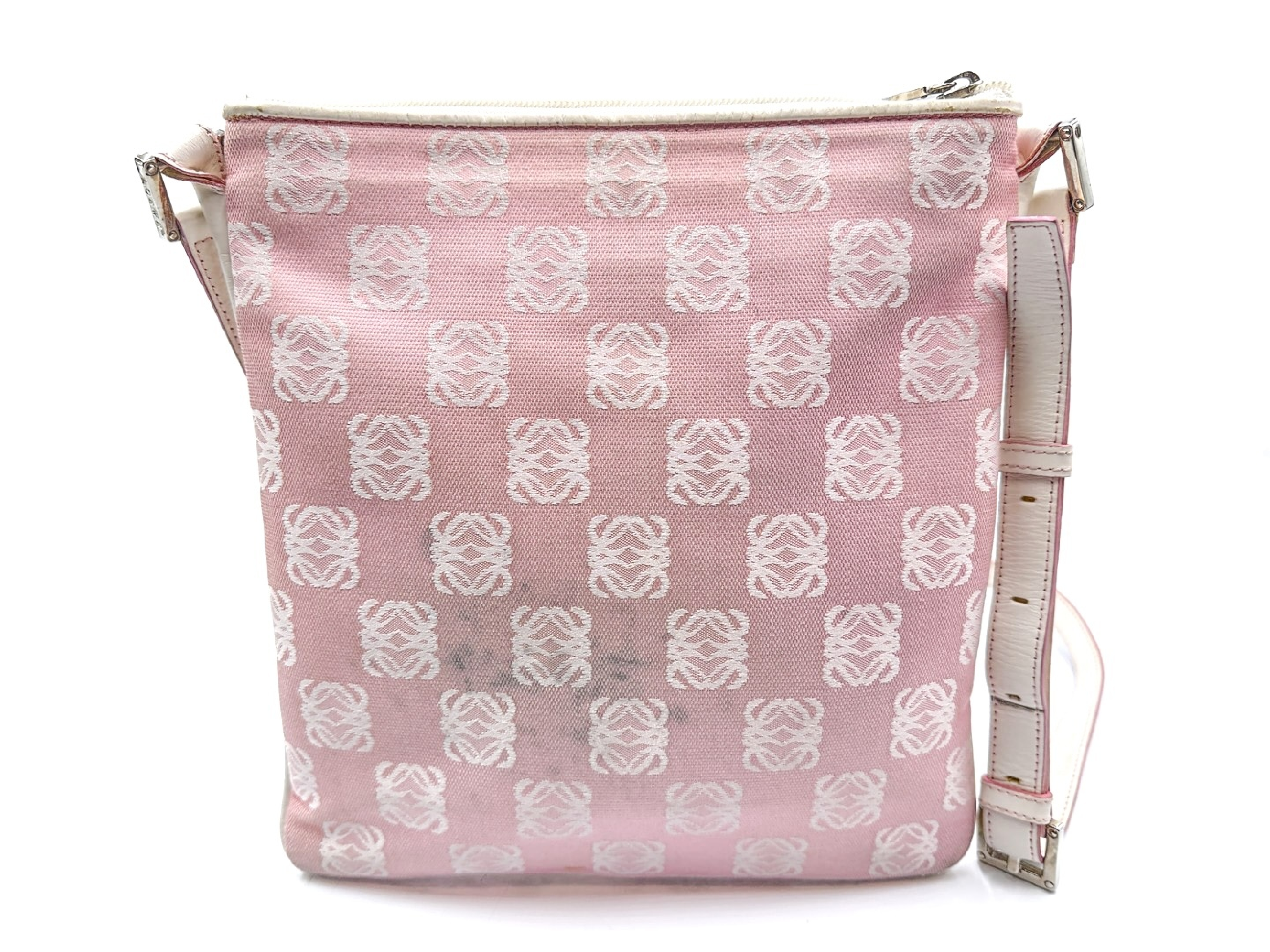 Anagram Pink Leather Shoulder Bag — view 8