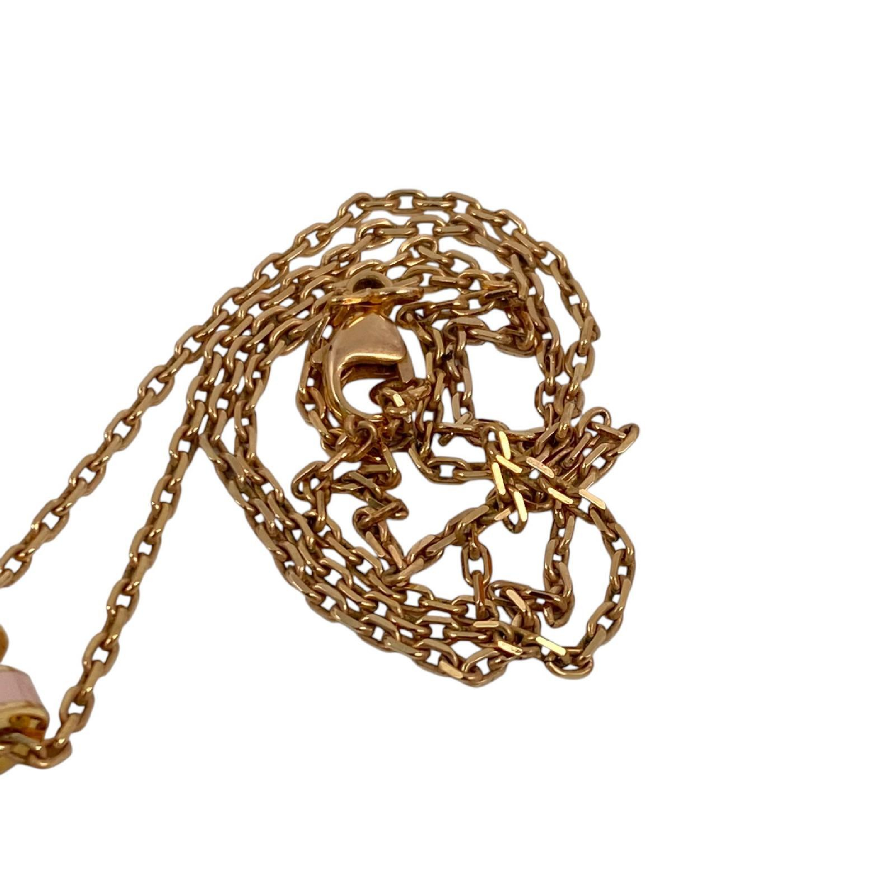 【*Shipped from: Hong Kong*】HERMES ( ) Pink Rose Gold Plated Metal Mini Pop H Necklace — view 9