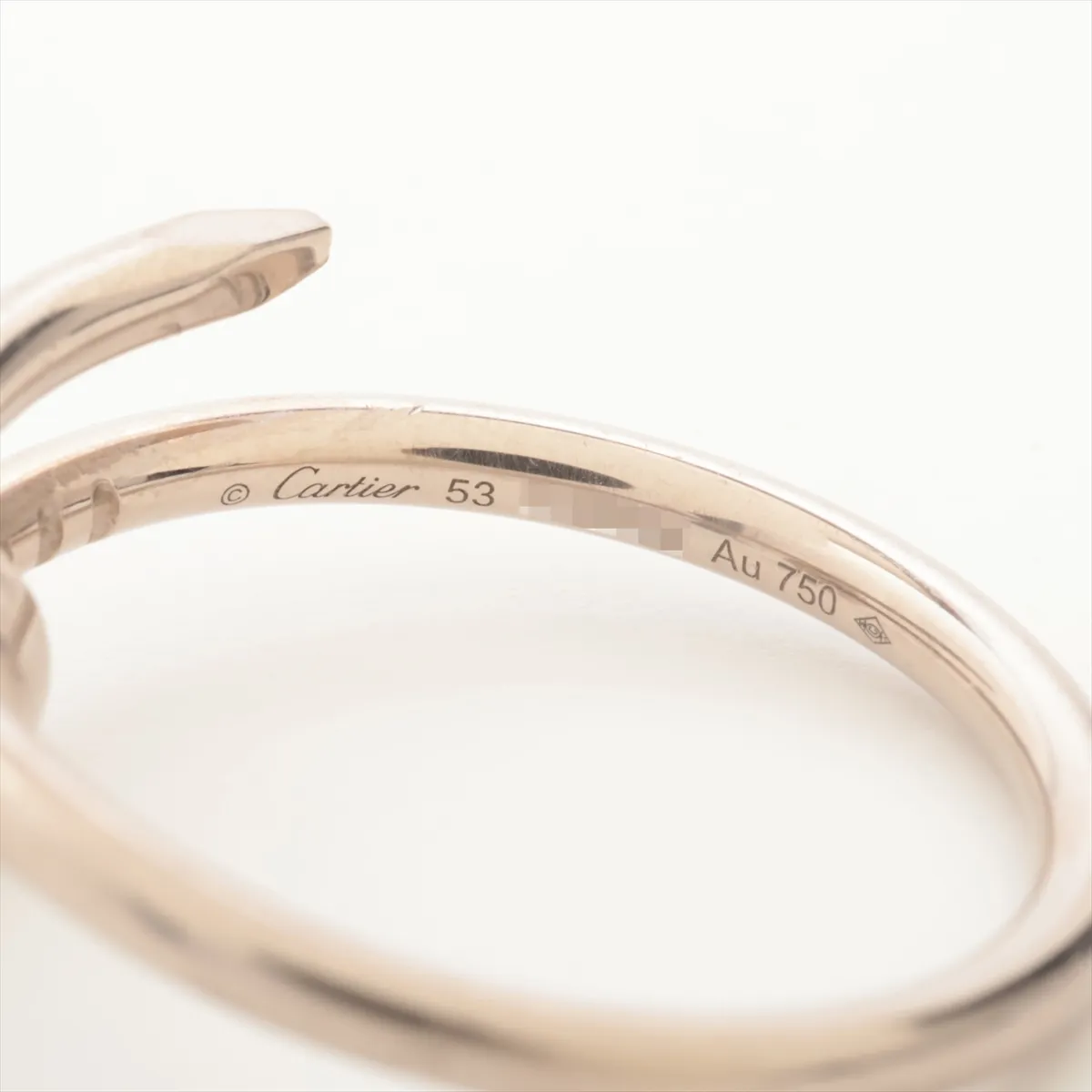 Juste un Clou SM Ring, 750 (WG), 3.8g, Size 53, VVB284, some dents. — view 3