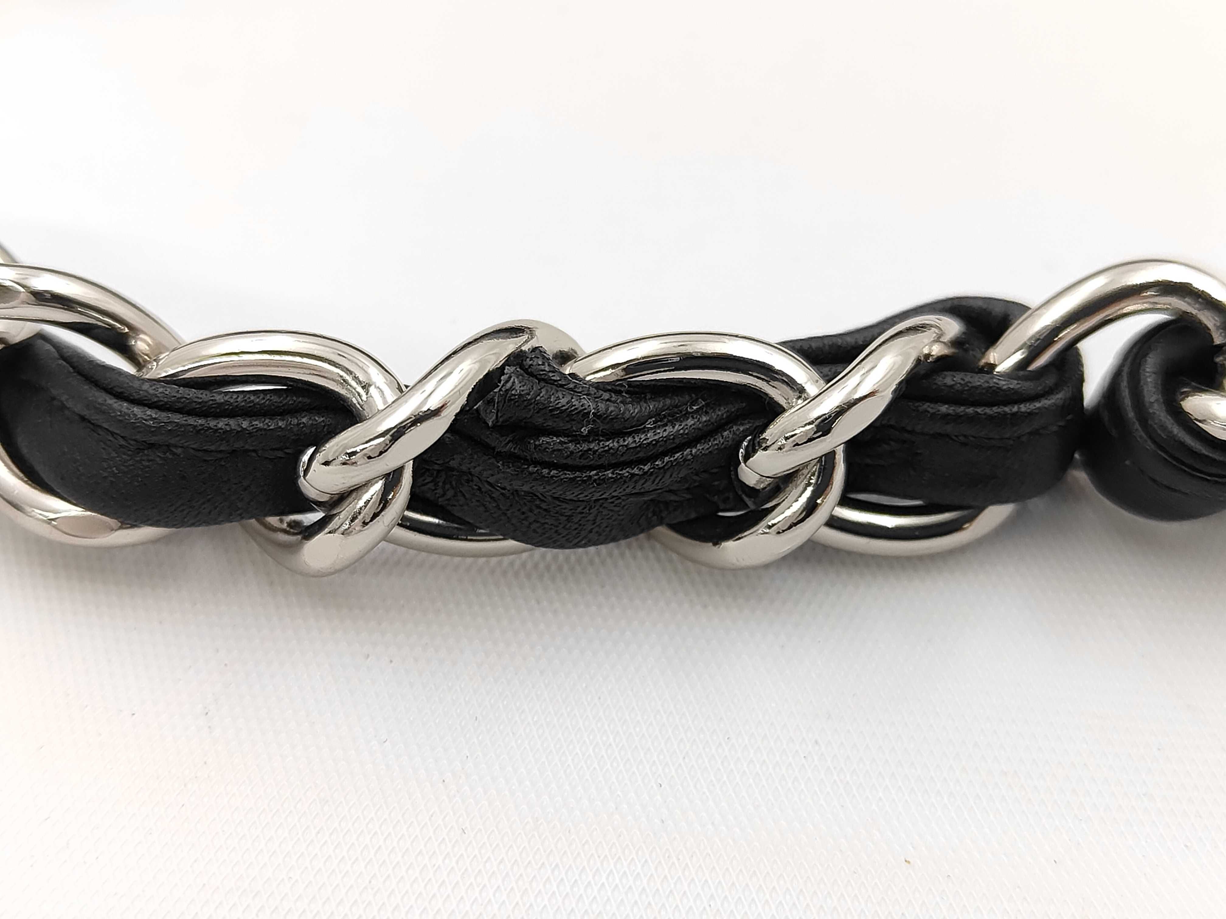 Matelassé Chain Shoulder Bag with Silver Hardware and Black Coco Mark — view 4