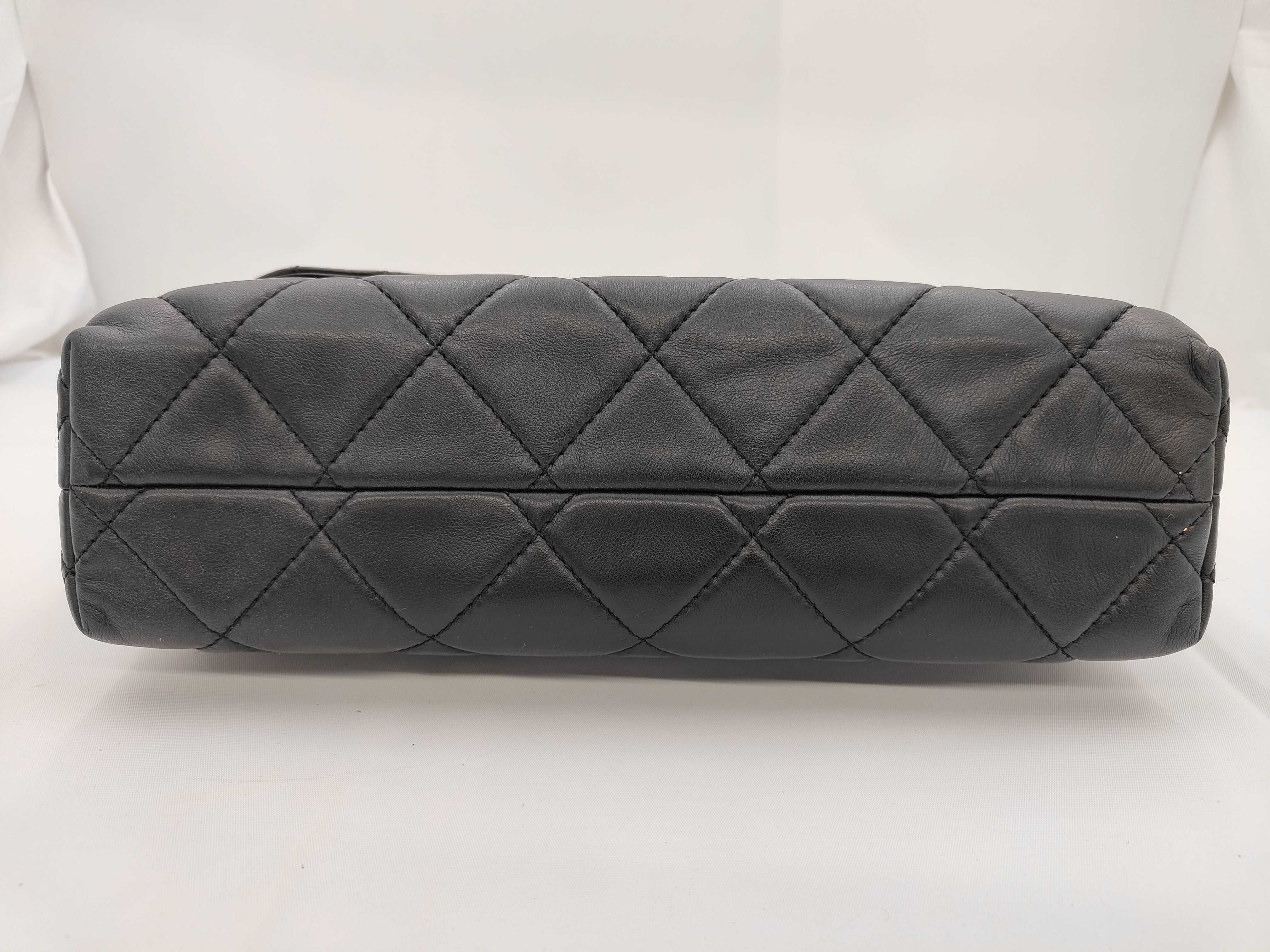Matelassé Chain Shoulder Bag with Silver Hardware and Black Coco Mark — view 5