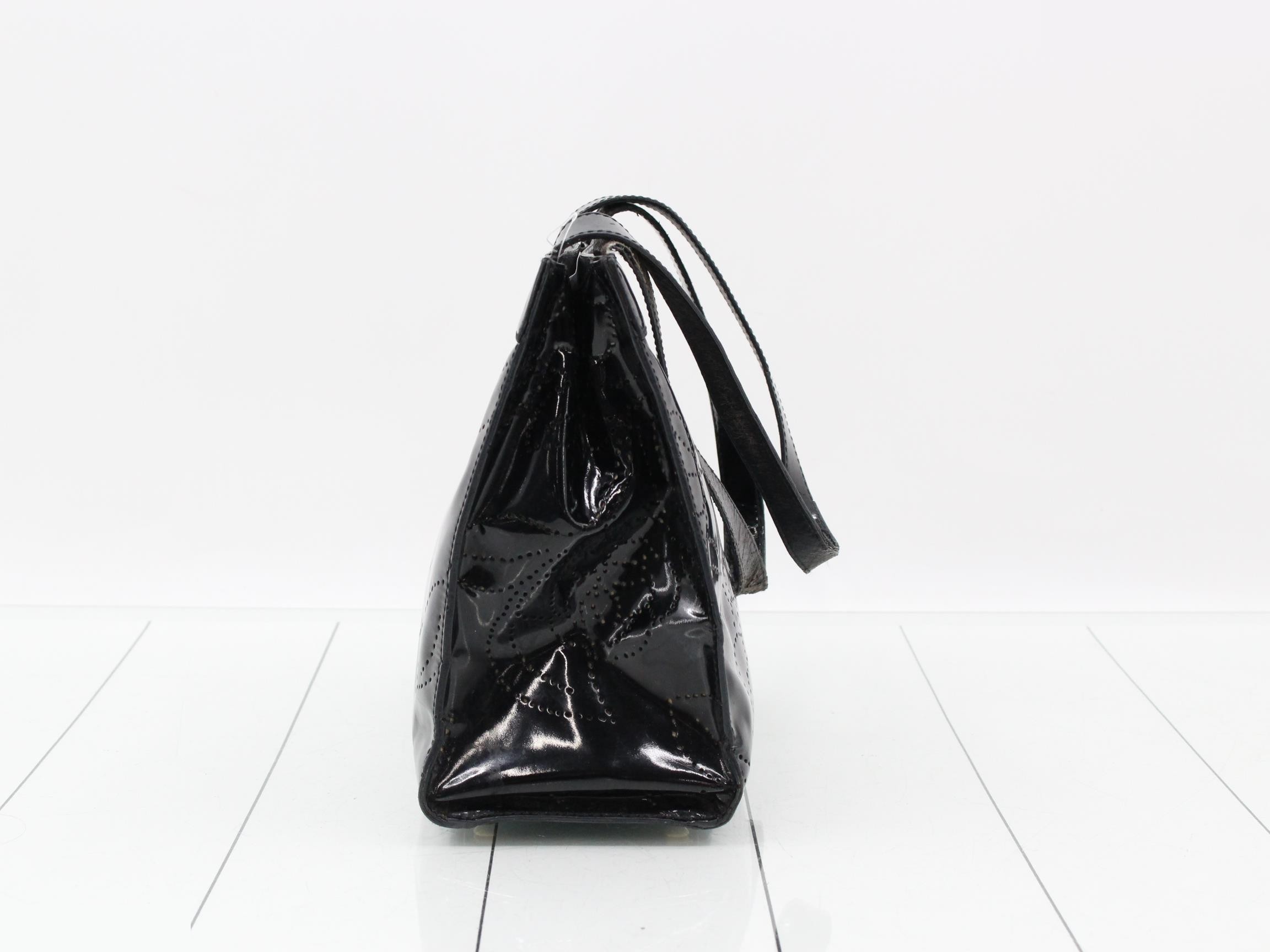tote bag, shoulder bag, enamel, patent leather — view 3