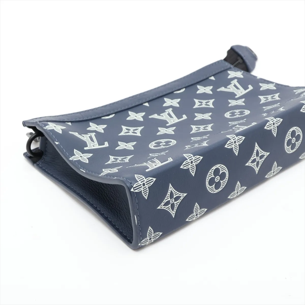 Monogram Shadow Gaston Wearable Wallet M83384 Navy (RFID responsive) — view 4