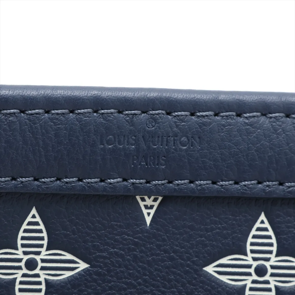 Monogram Shadow Gaston Wearable Wallet M83384 Navy (RFID responsive) — view 8